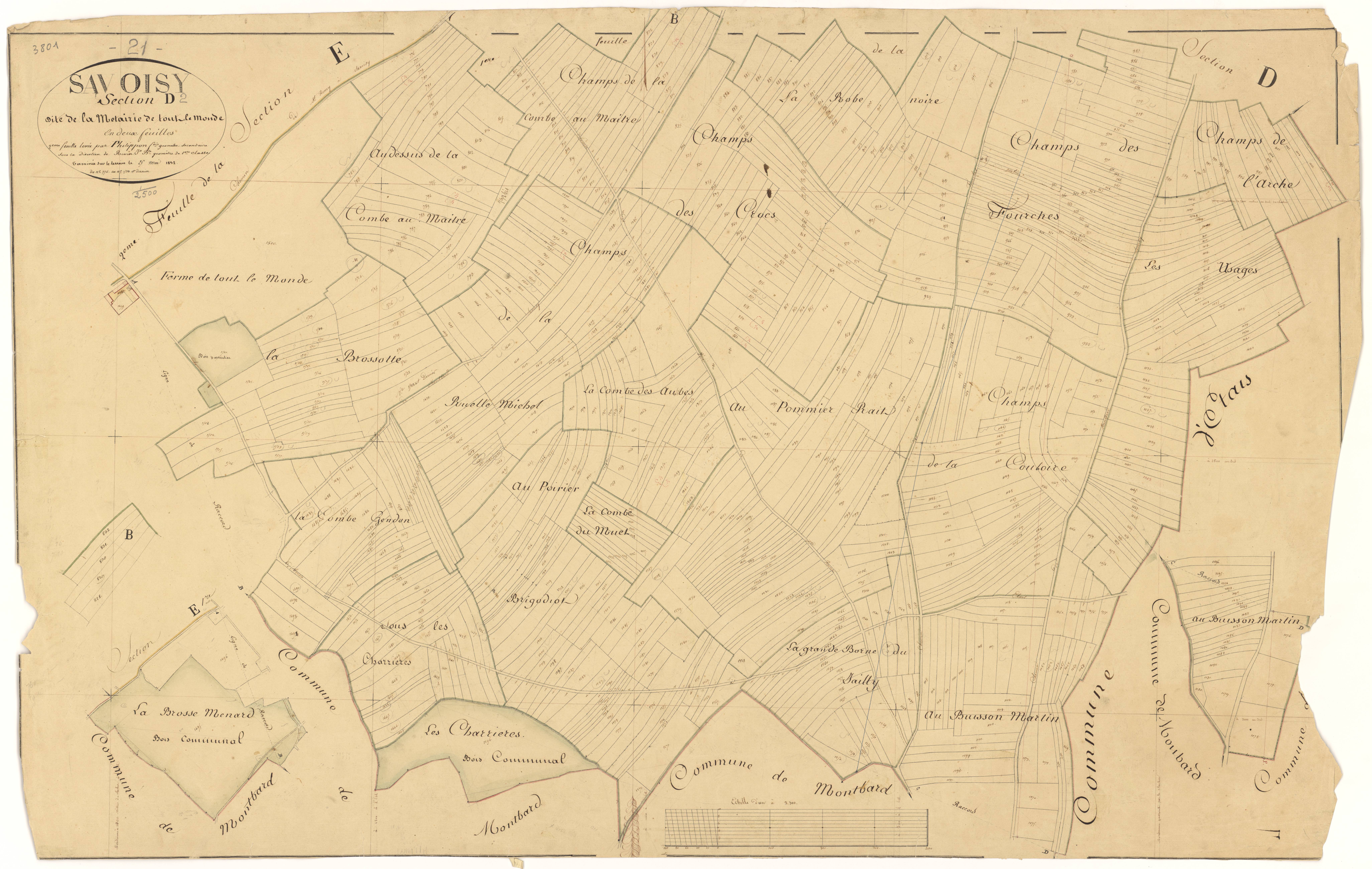 Savoisy - Section D2 - 3 P PLAN 594/8