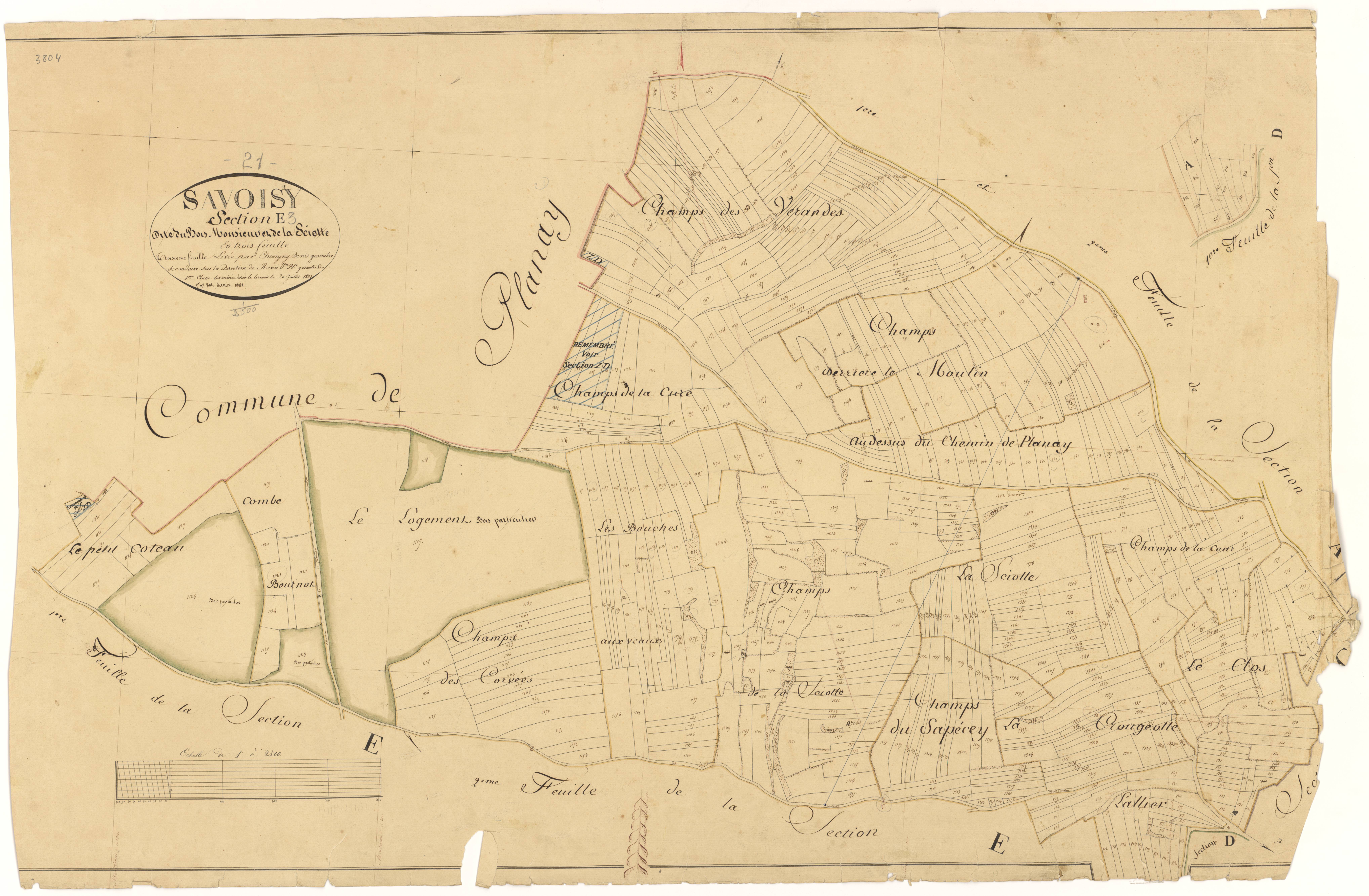 Savoisy - Section E3 - 3 P PLAN 594/11