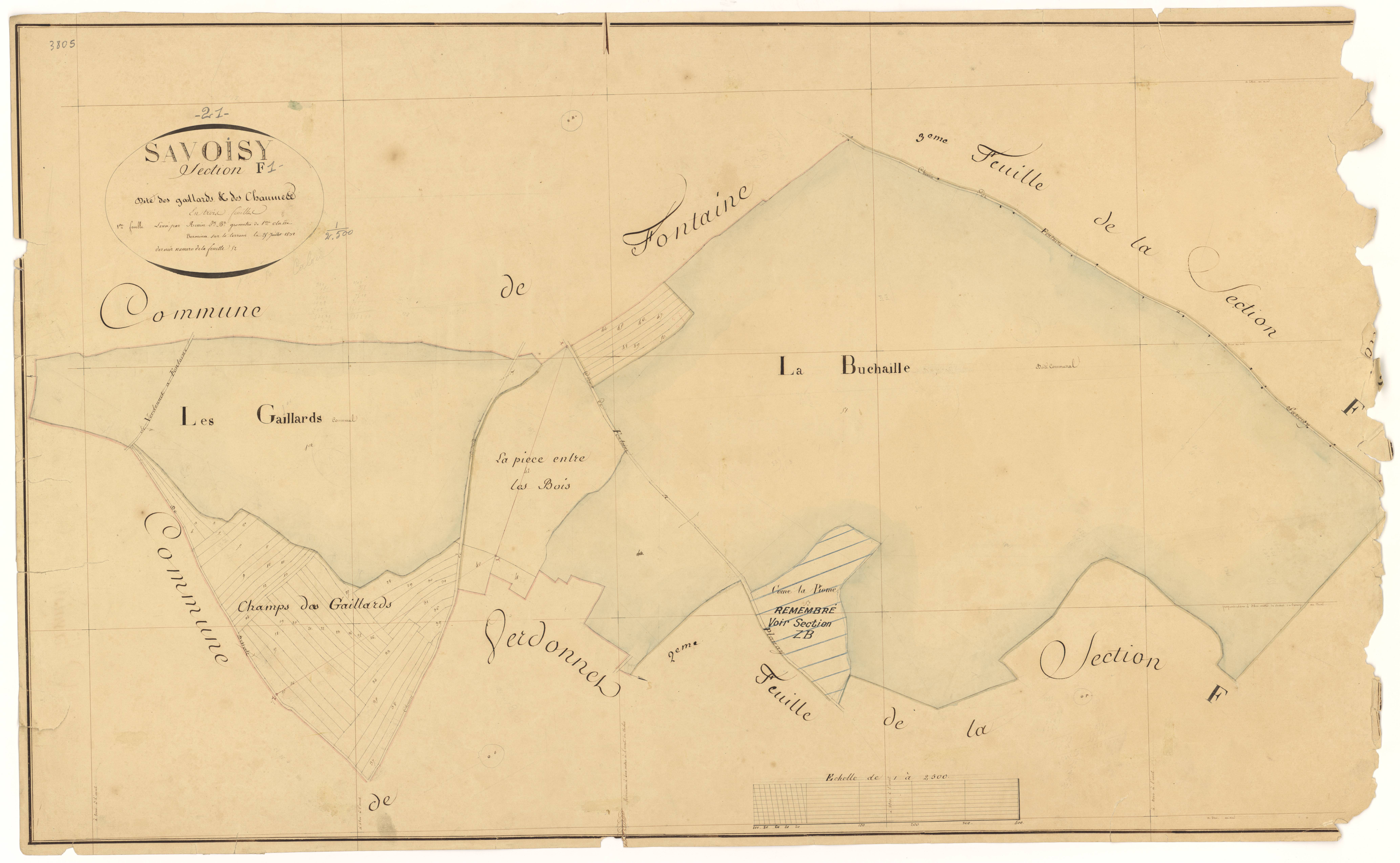 Savoisy - Section F1 - 3 P PLAN 594/12