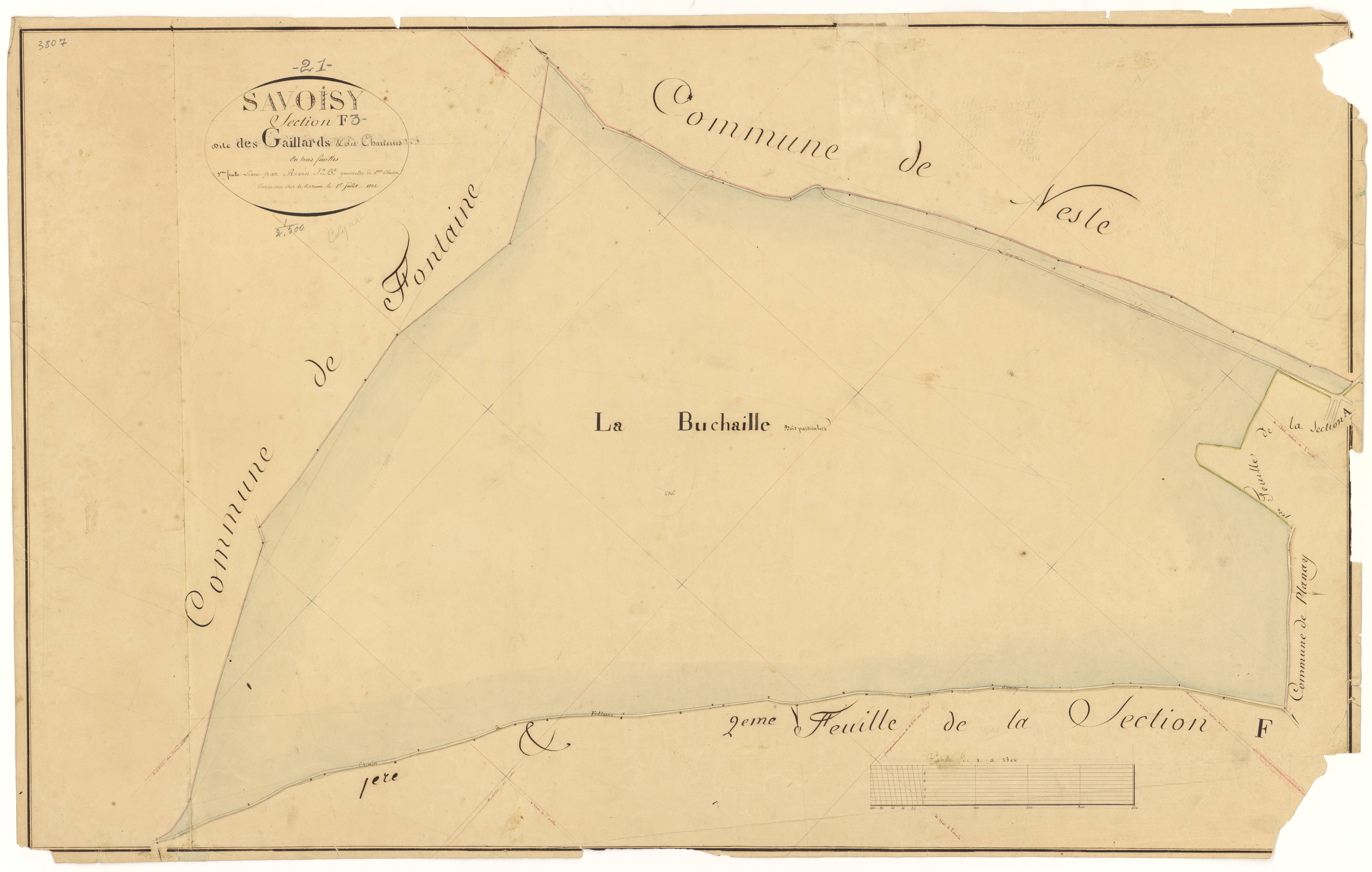Savoisy - Section F3 - 3 P PLAN 594/14
