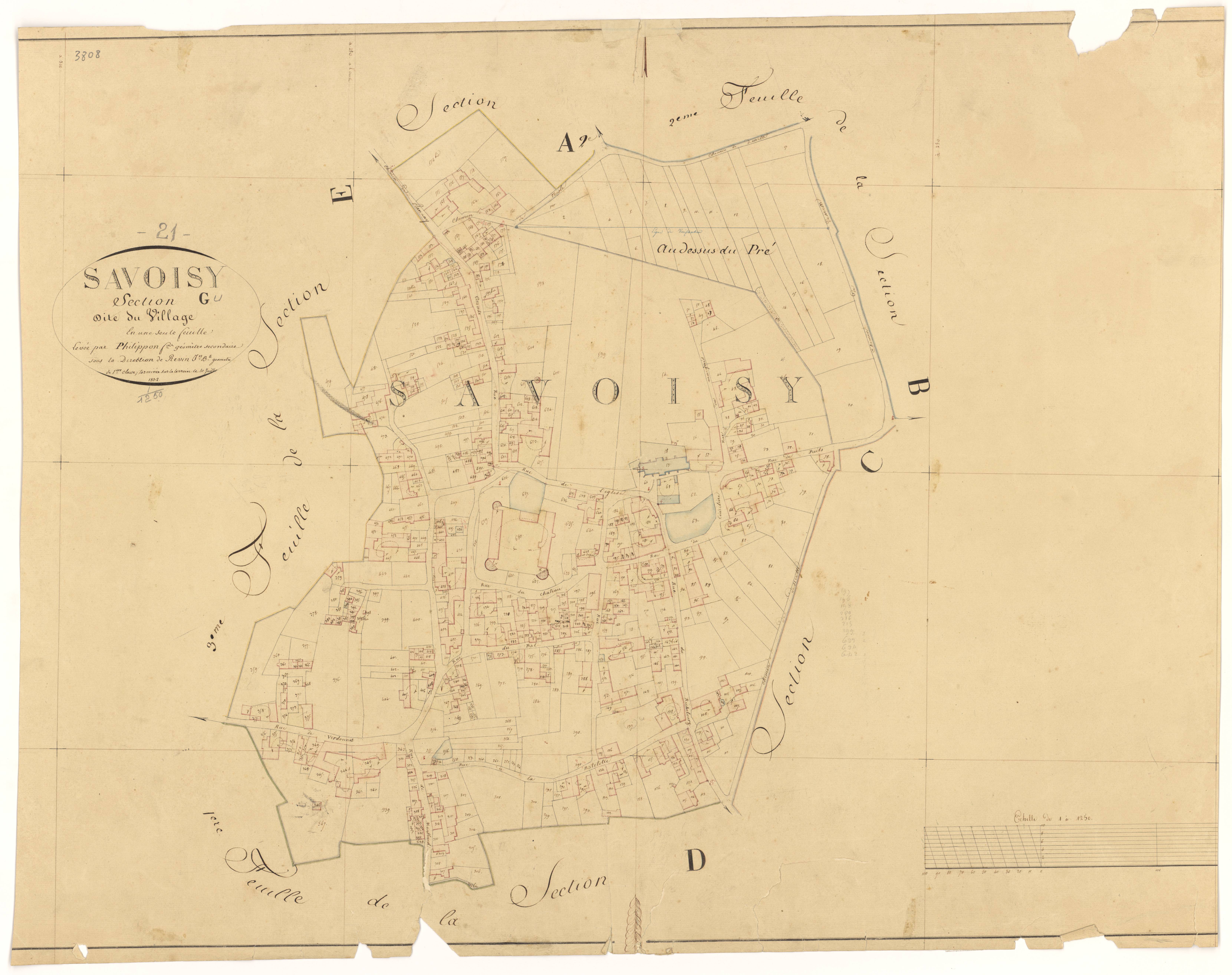 Savoisy - Section G - 3 P PLAN 594/15