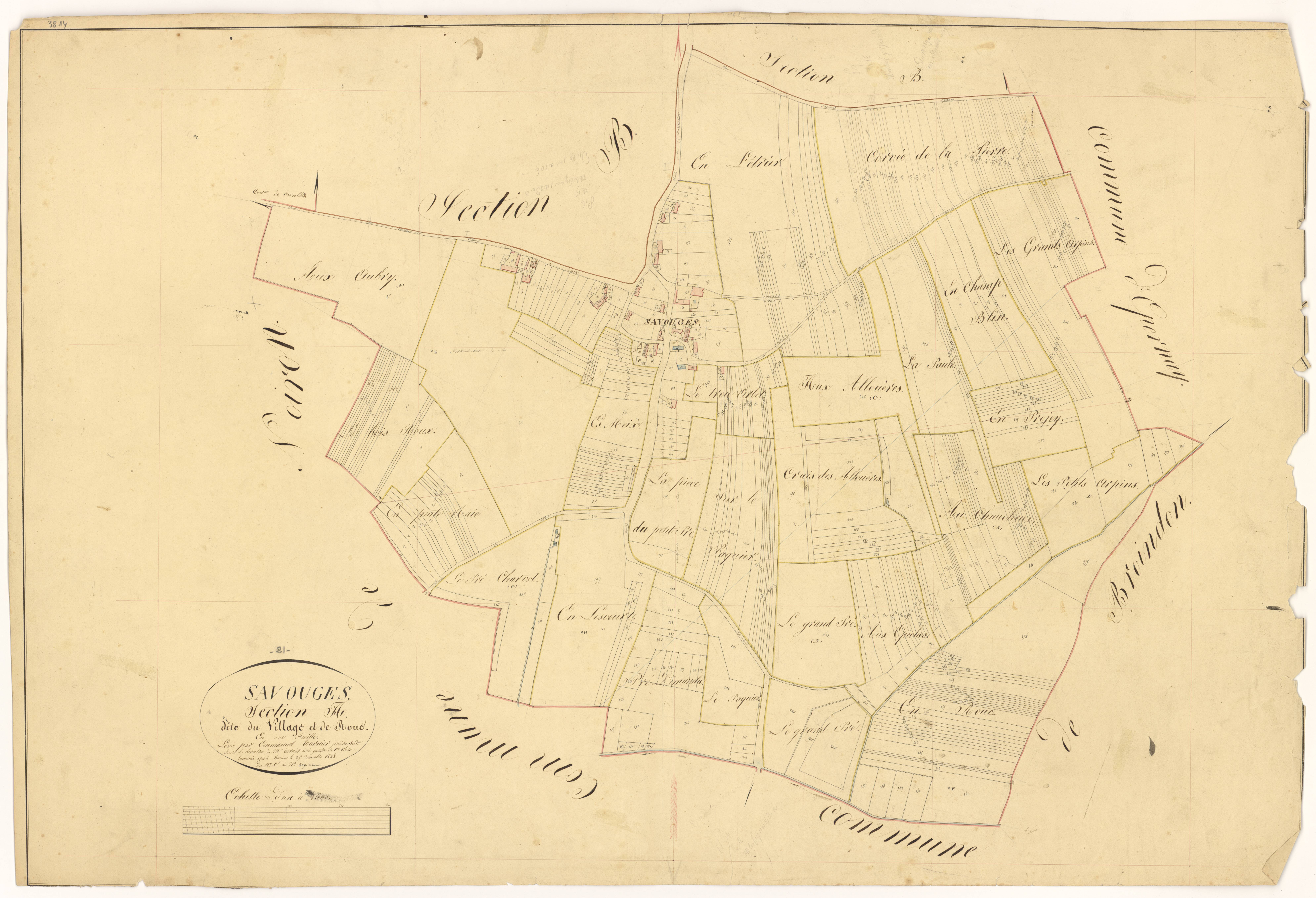 Savouges - Section A - 3 P PLAN 596/2