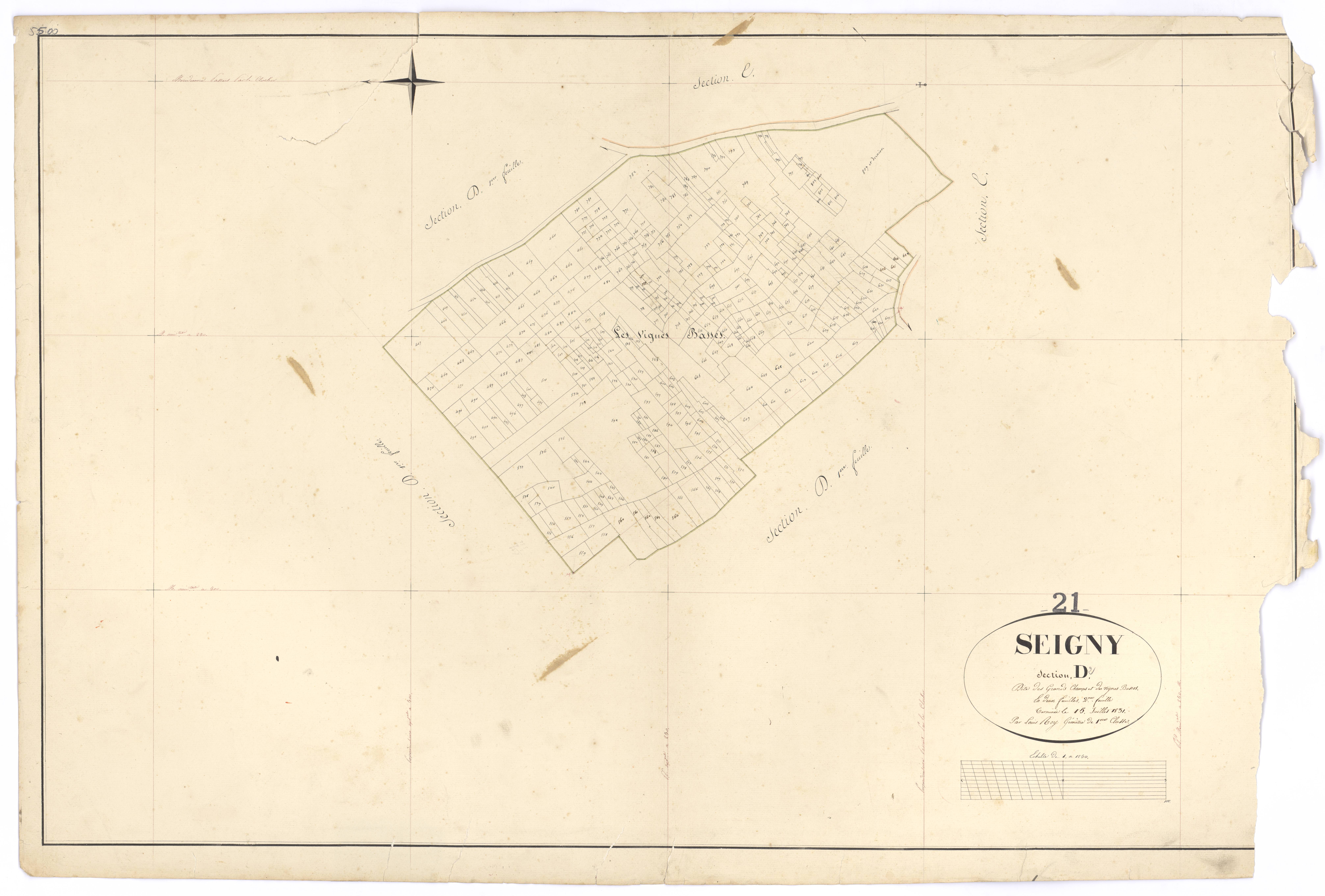 Seigny - Section D2 - 3 P PLAN 598/7