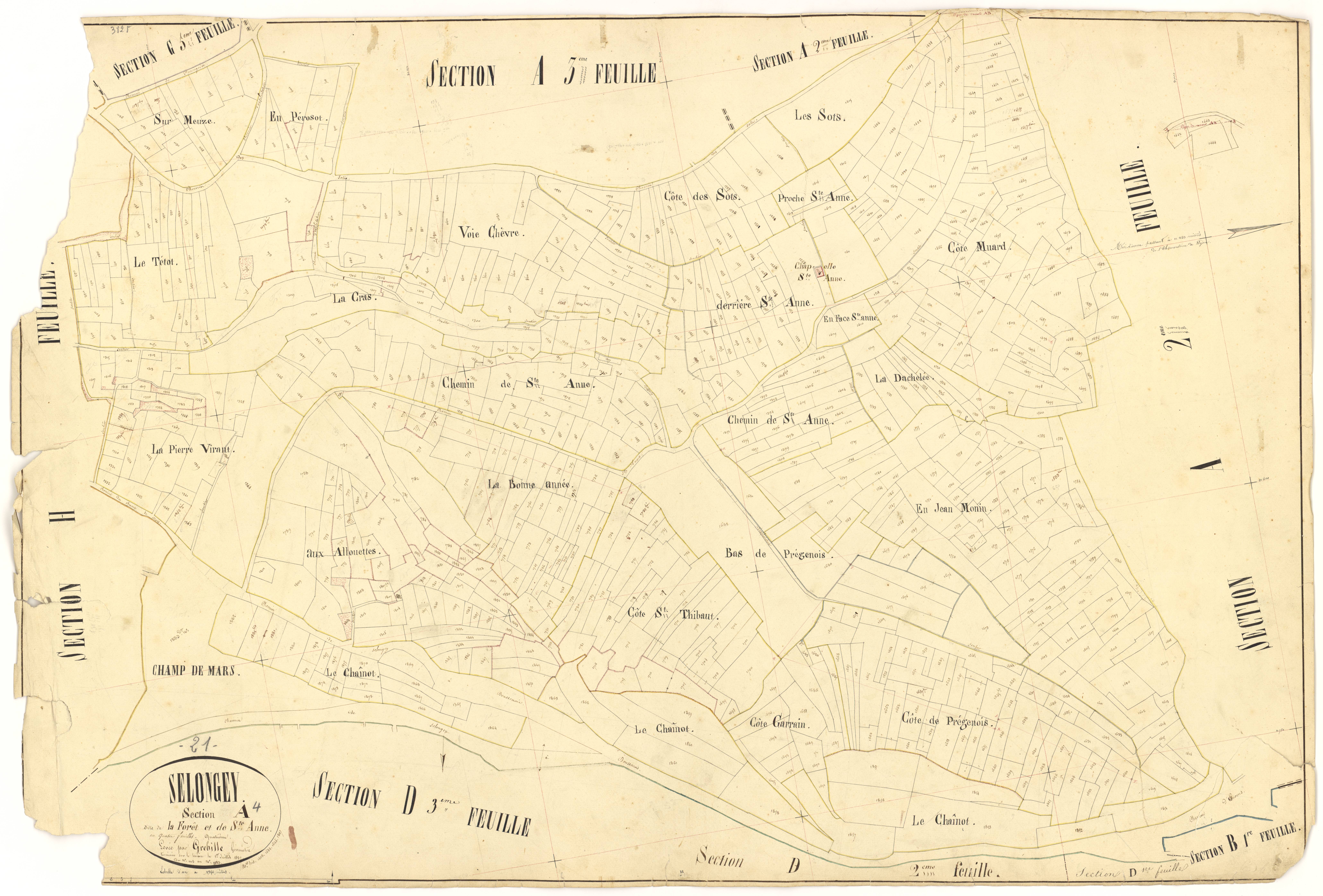 Selongey - Section A4 - 3 P PLAN 599/5