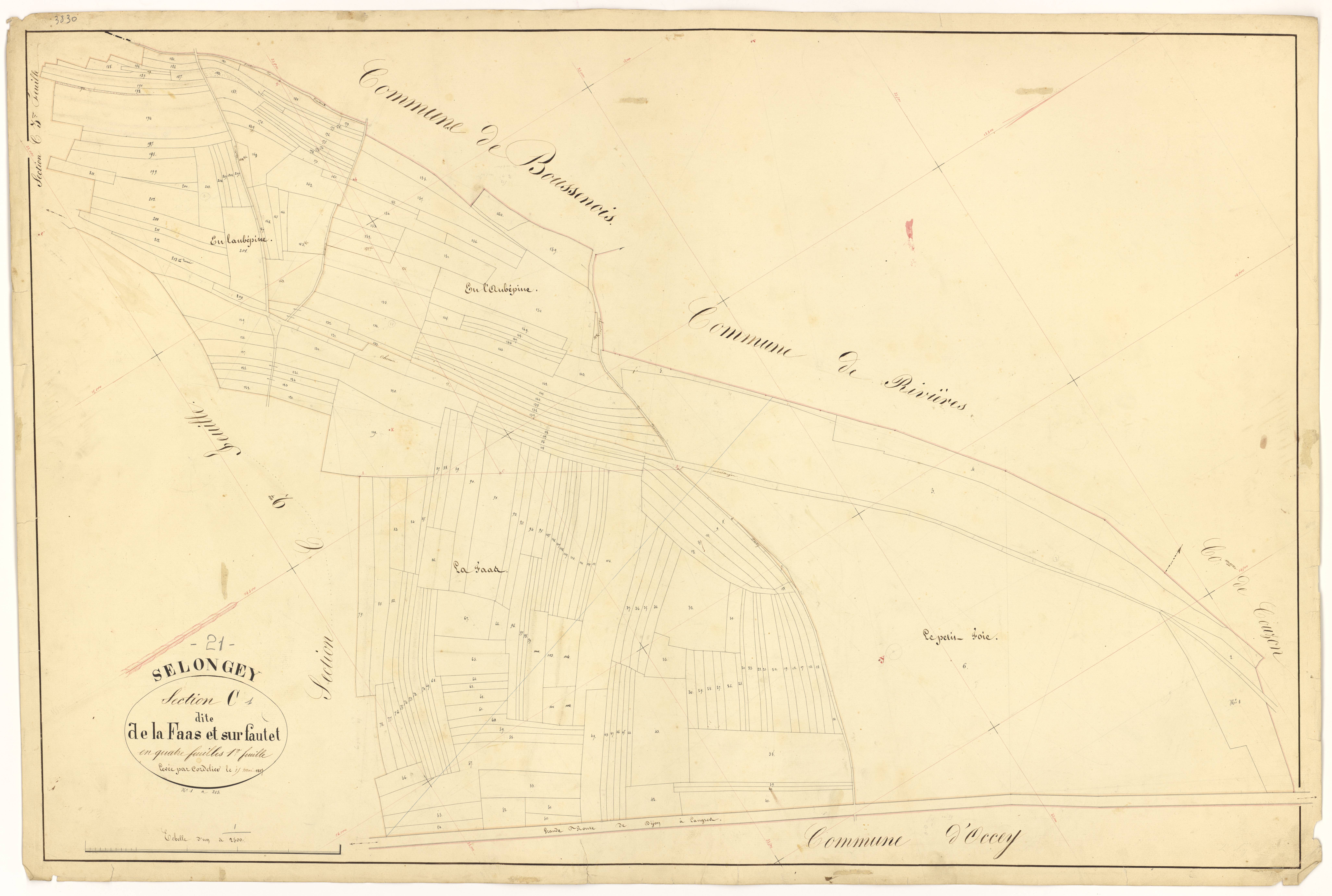 Selongey - Section C1 - 3 P PLAN 599/10