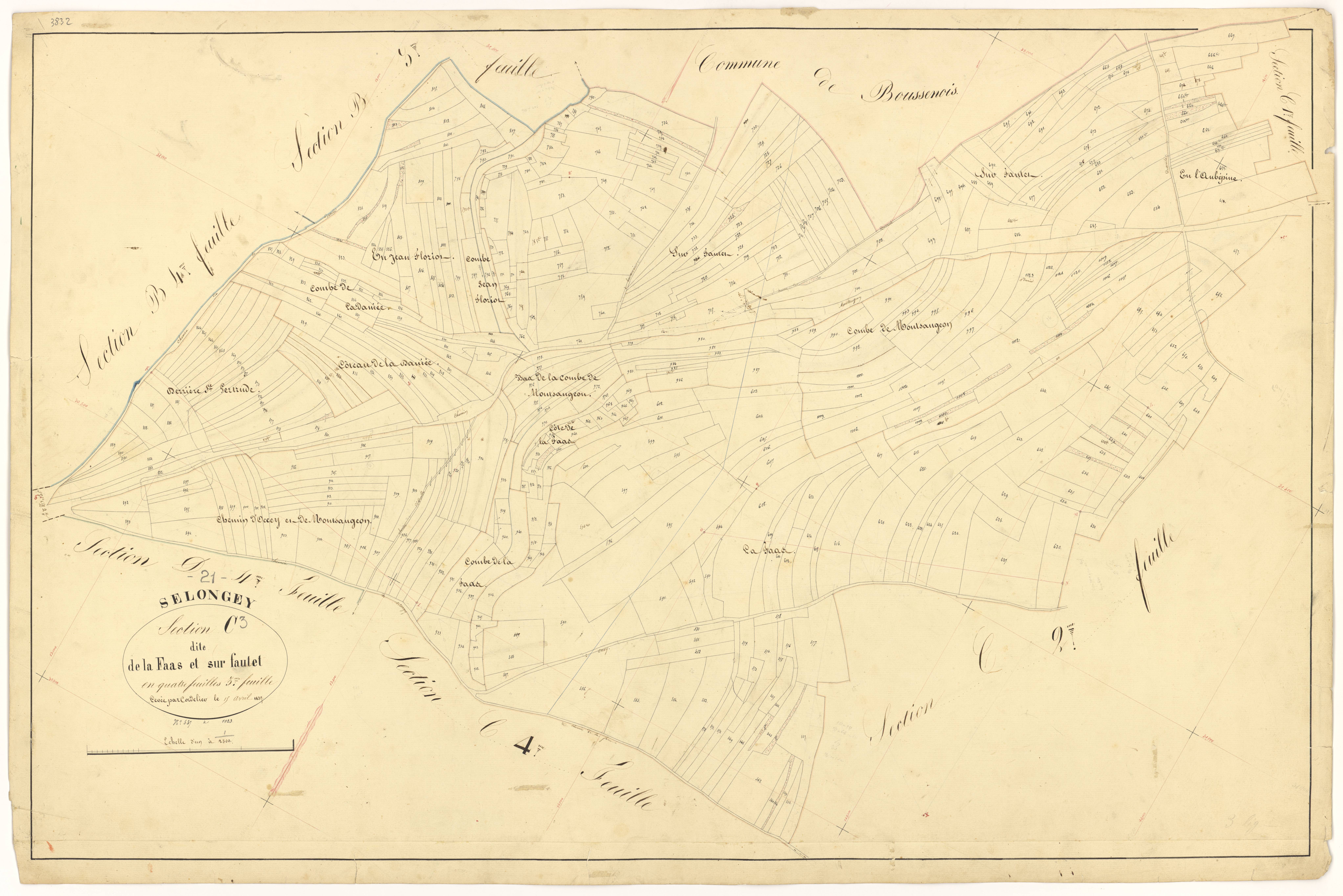 Selongey - Section C3 - 3 P PLAN 599/12