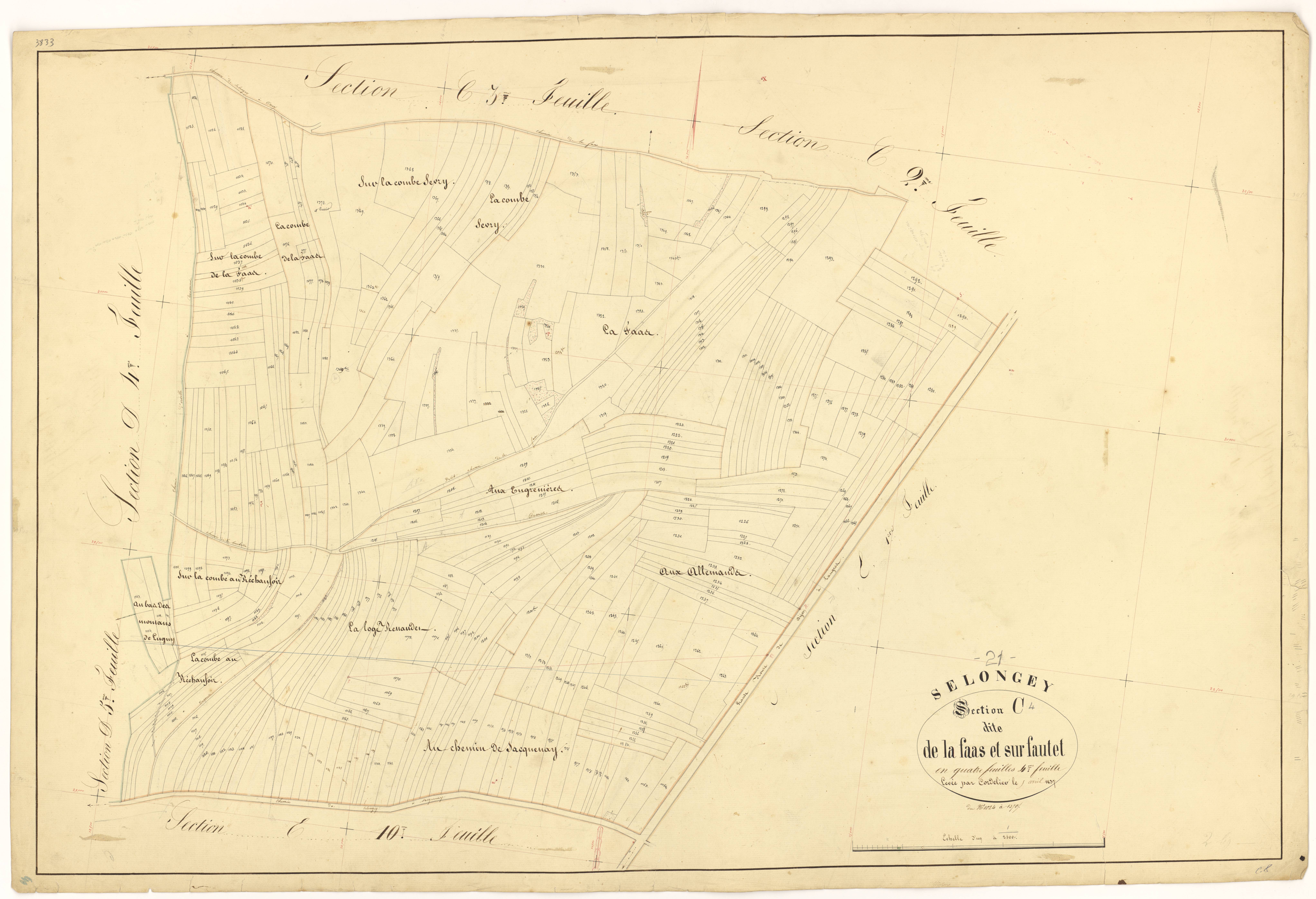 Selongey - Section C4 - 3 P PLAN 599/13