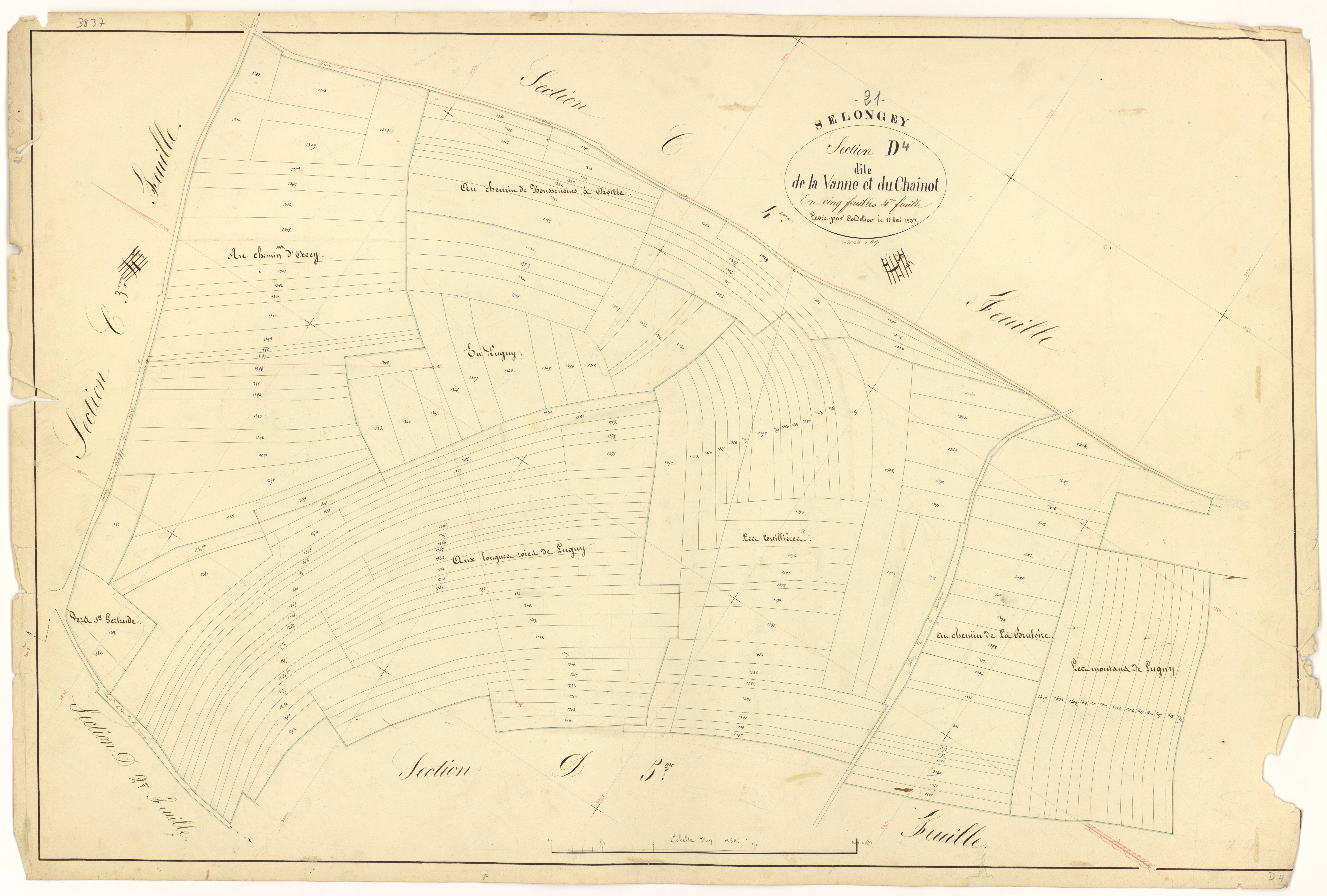 Selongey - Section D4 - 3 P PLAN 599/17