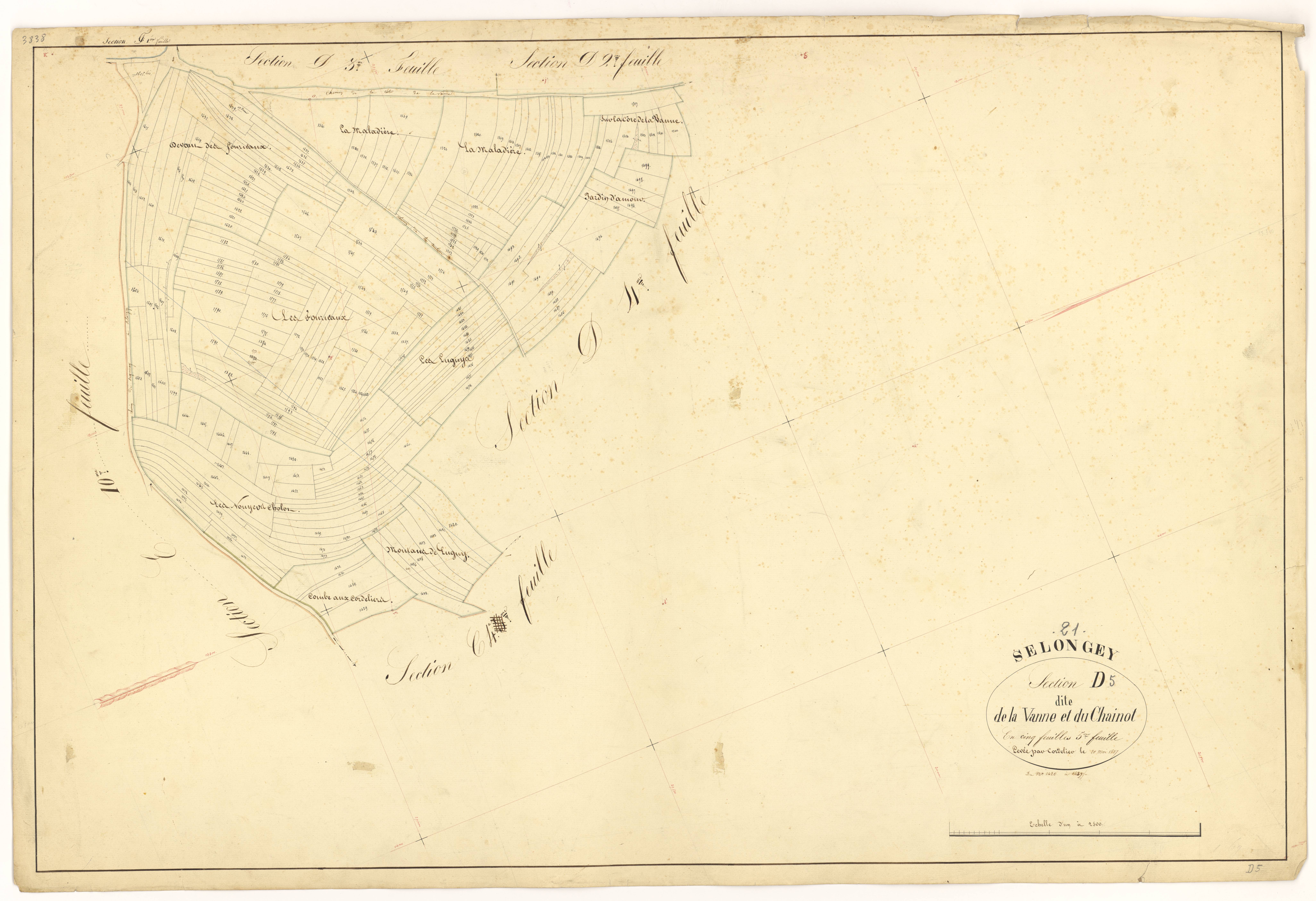 Selongey - Section D5 - 3 P PLAN 599/18