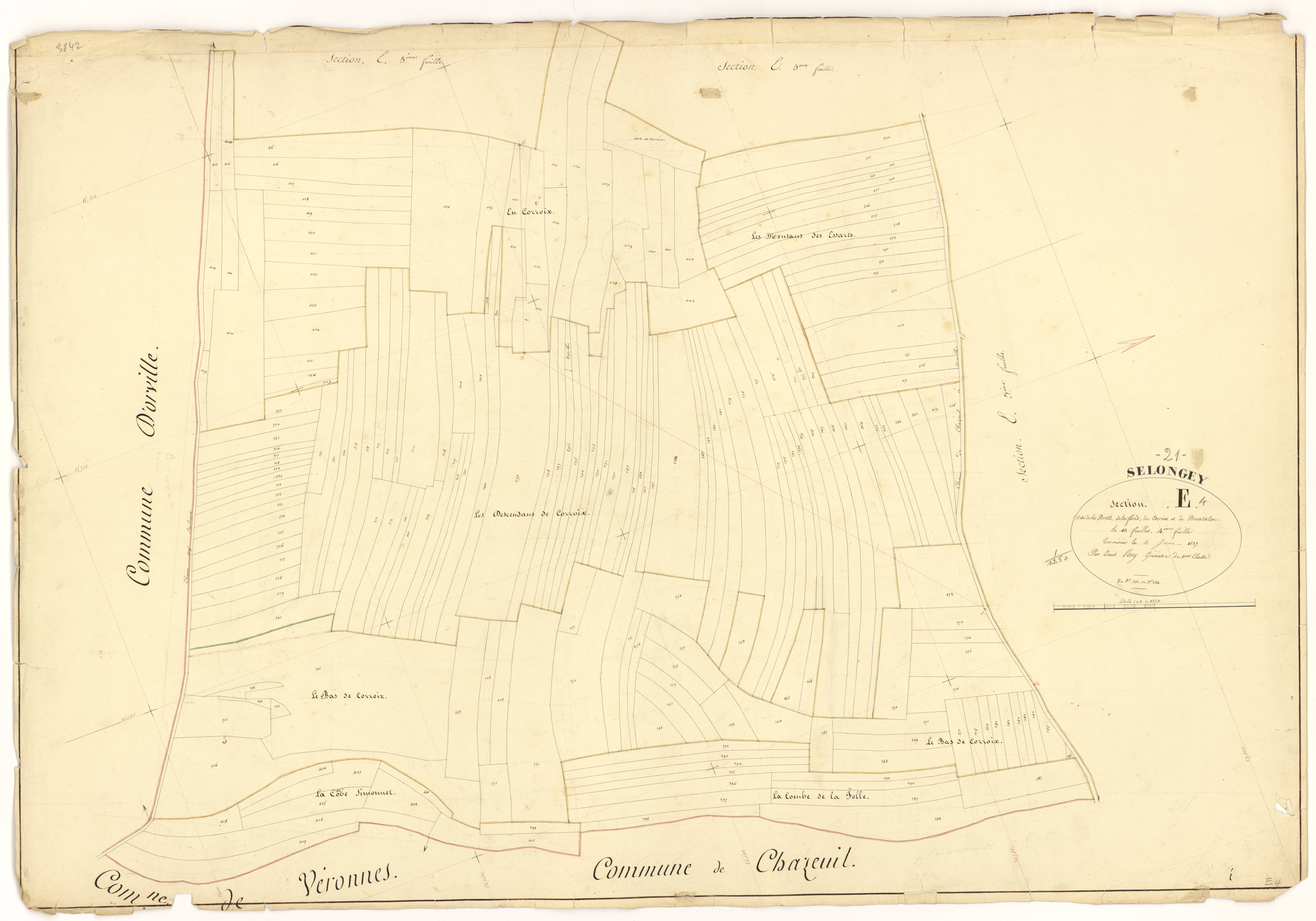 Selongey - Section E4 - 3 P PLAN 599/22