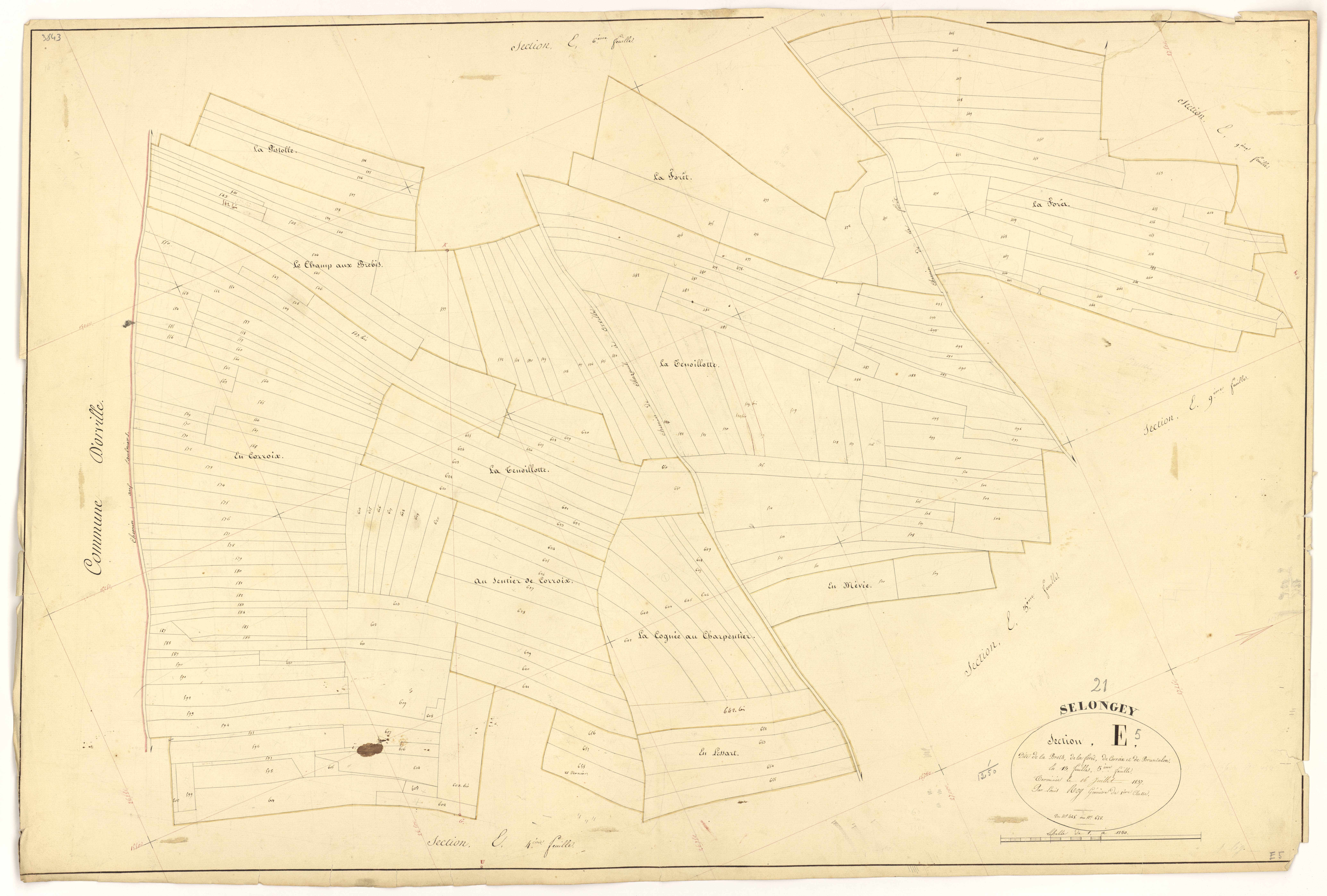 Selongey - Section E5 - 3 P PLAN 599/23
