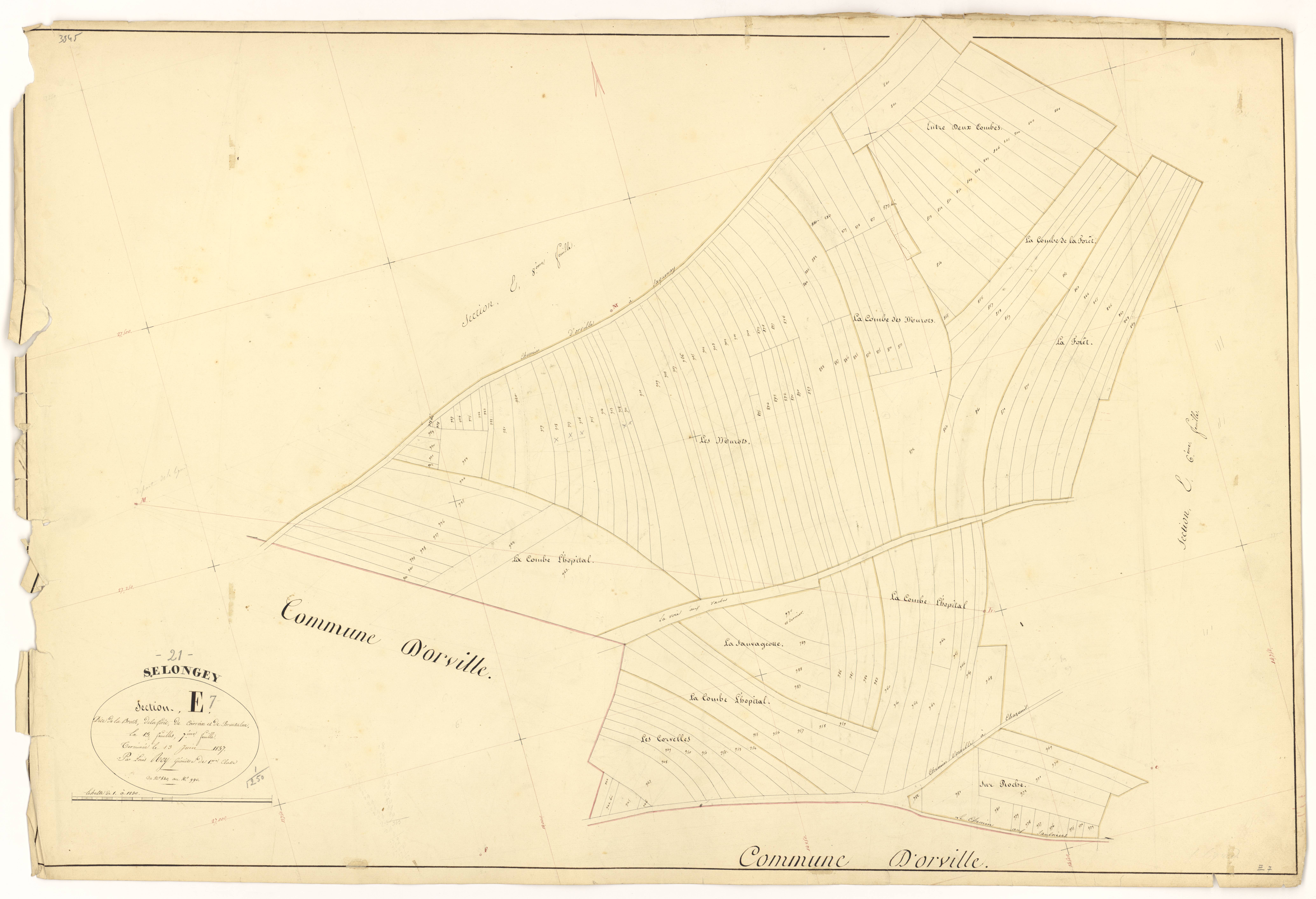 Selongey - Section E7 - 3 P PLAN 599/25