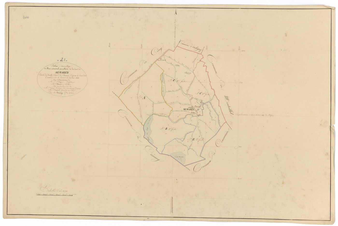 Semarey - Tableau d'assemblage - 3 P PLAN 600/1