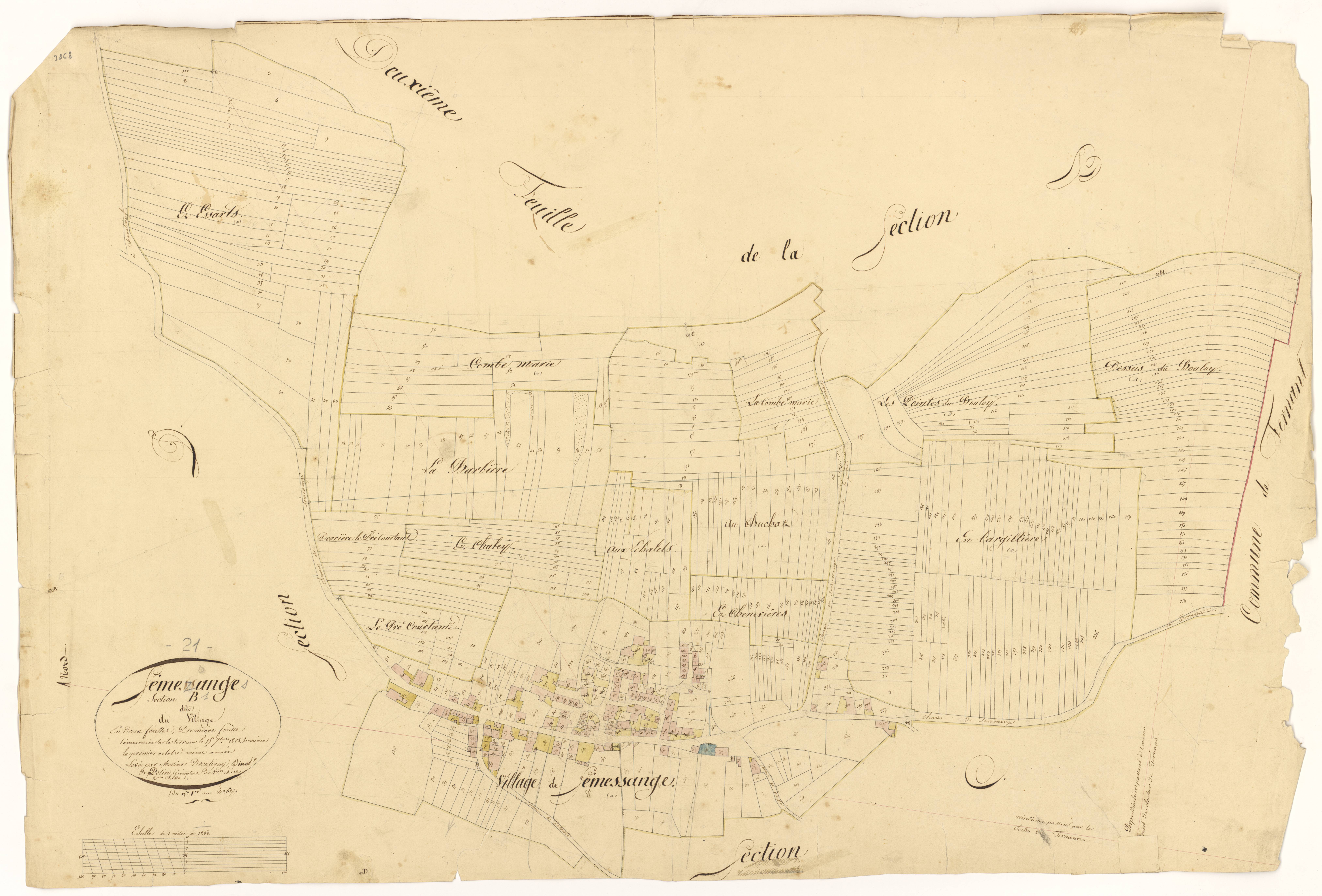 Semezanges - Section B1 - 3 P PLAN 601/4