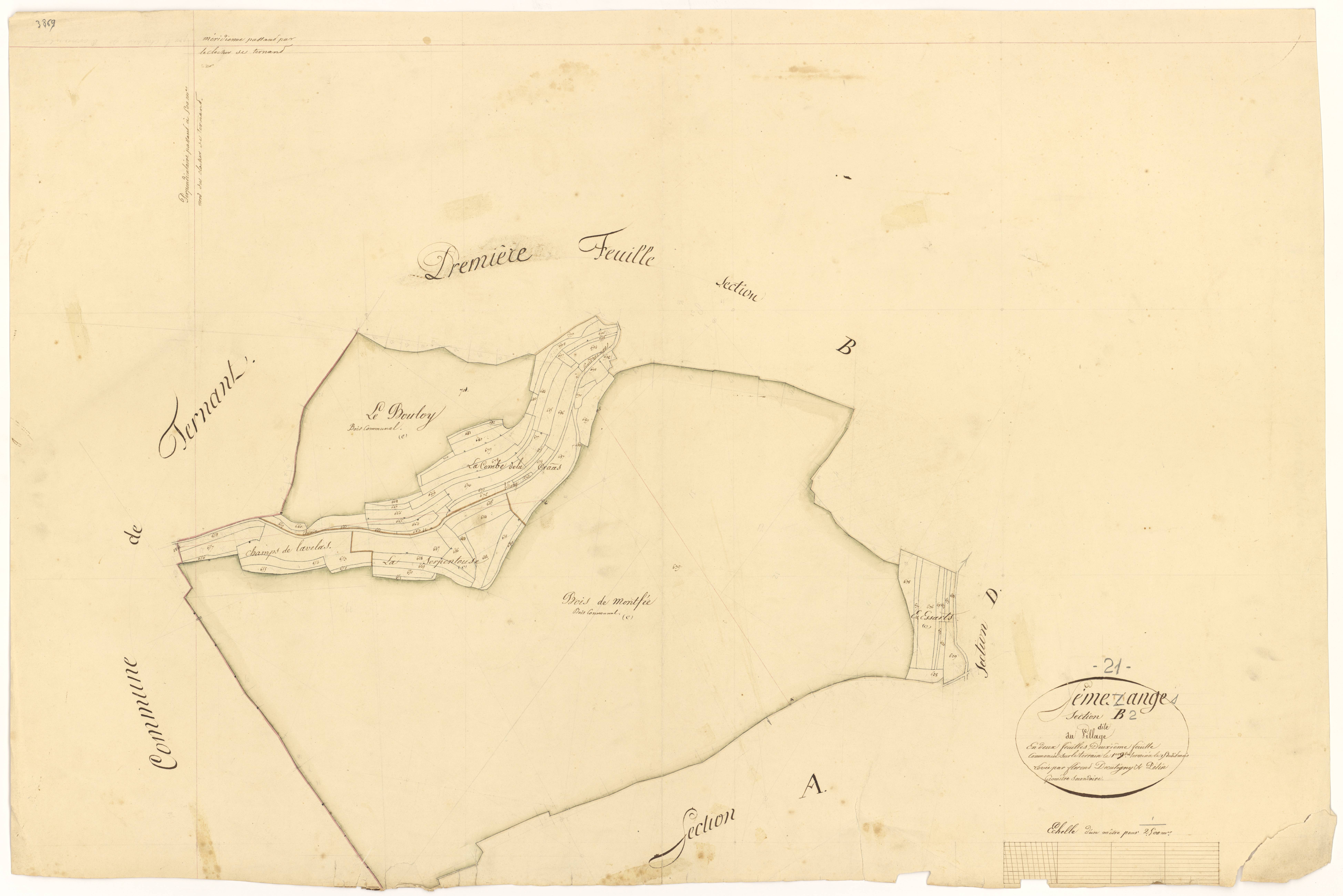 Semezanges - Section B2 - 3 P PLAN 601/5