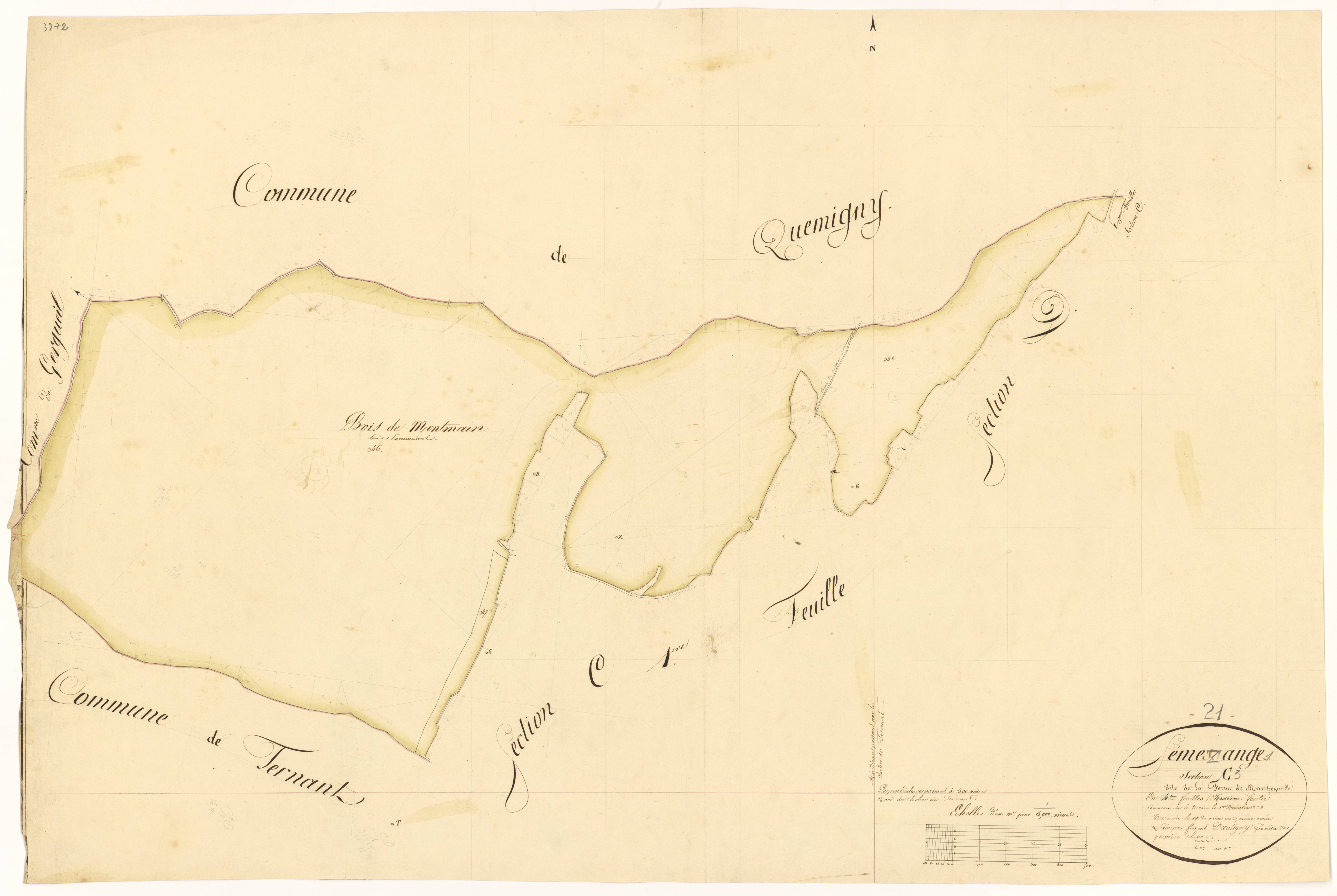 Semezanges - Section C3 - 3 P PLAN 601/8