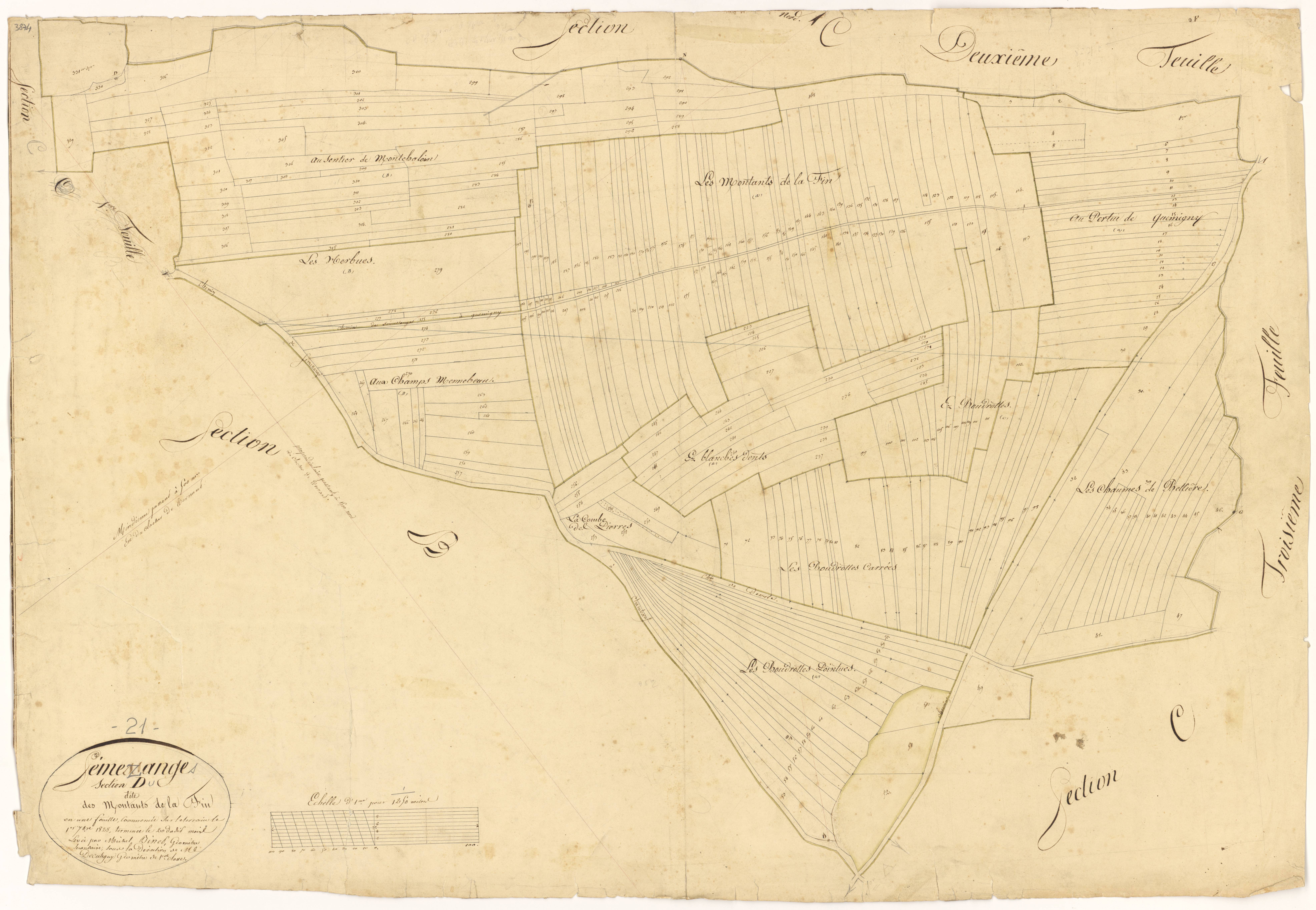 Semezanges - Section D - 3 P PLAN 601/10