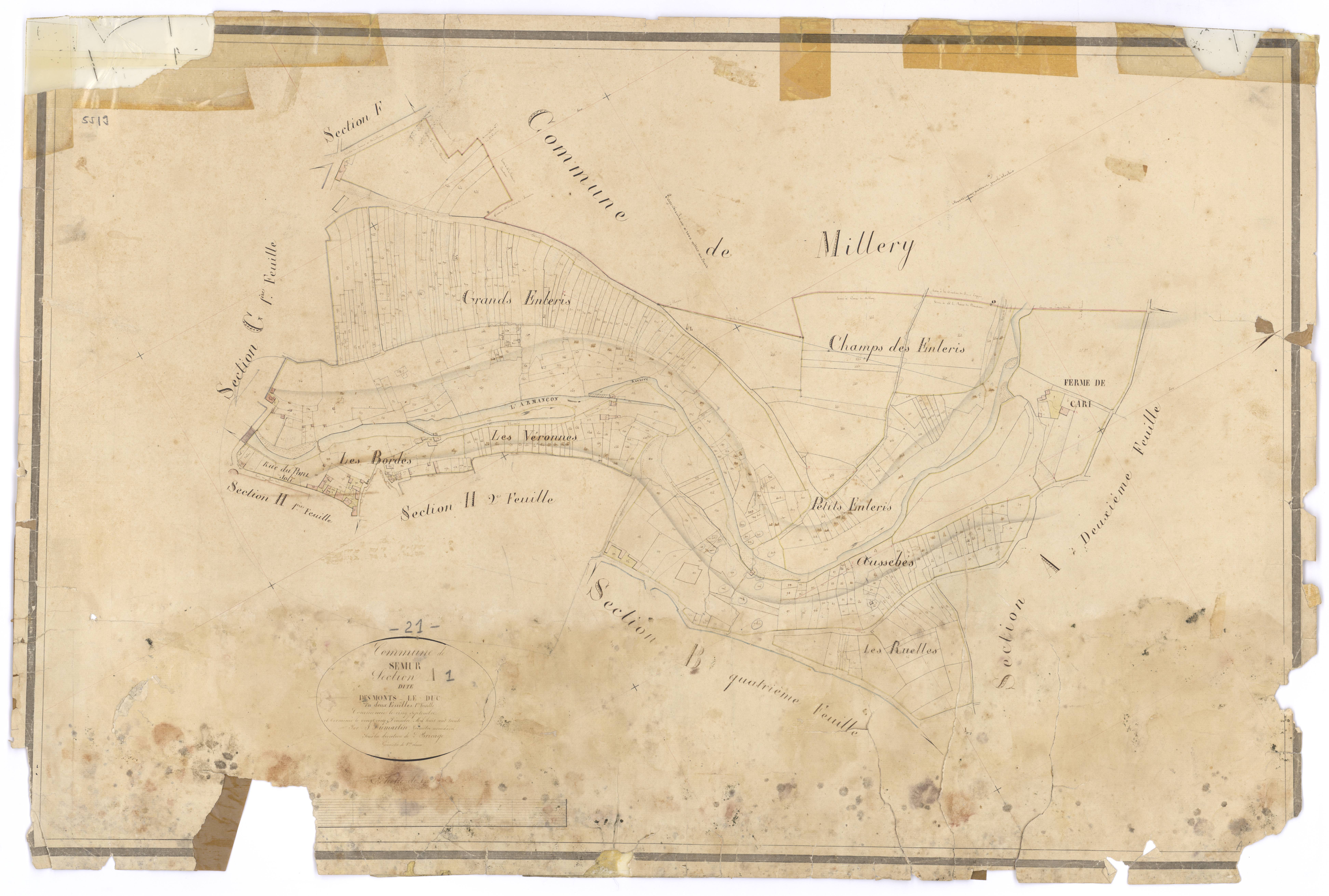 Semur-en-Auxois - Section A1 - 3 P PLAN 603/2