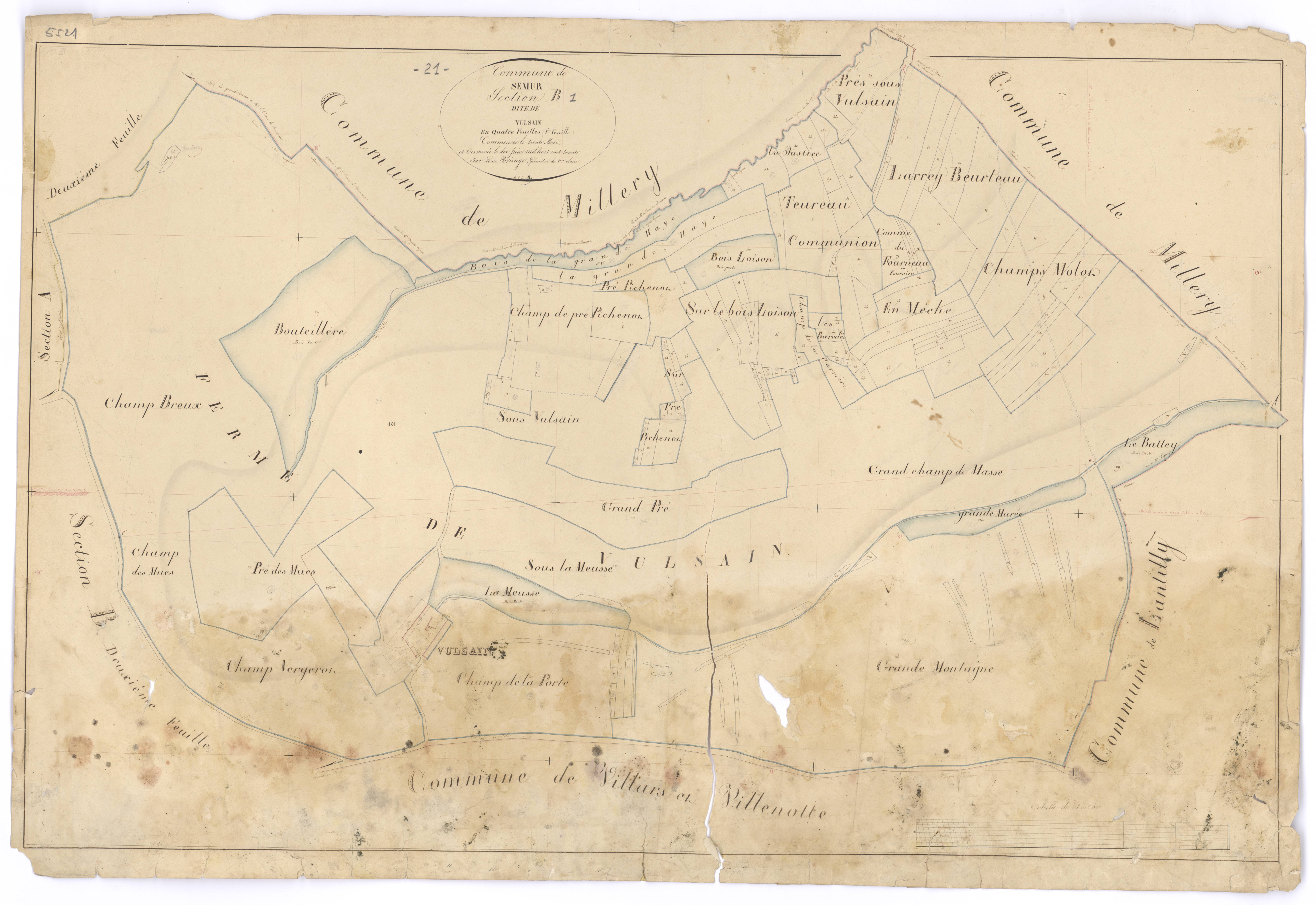 Semur-en-Auxois - Section B1 - 3 P PLAN 603/4