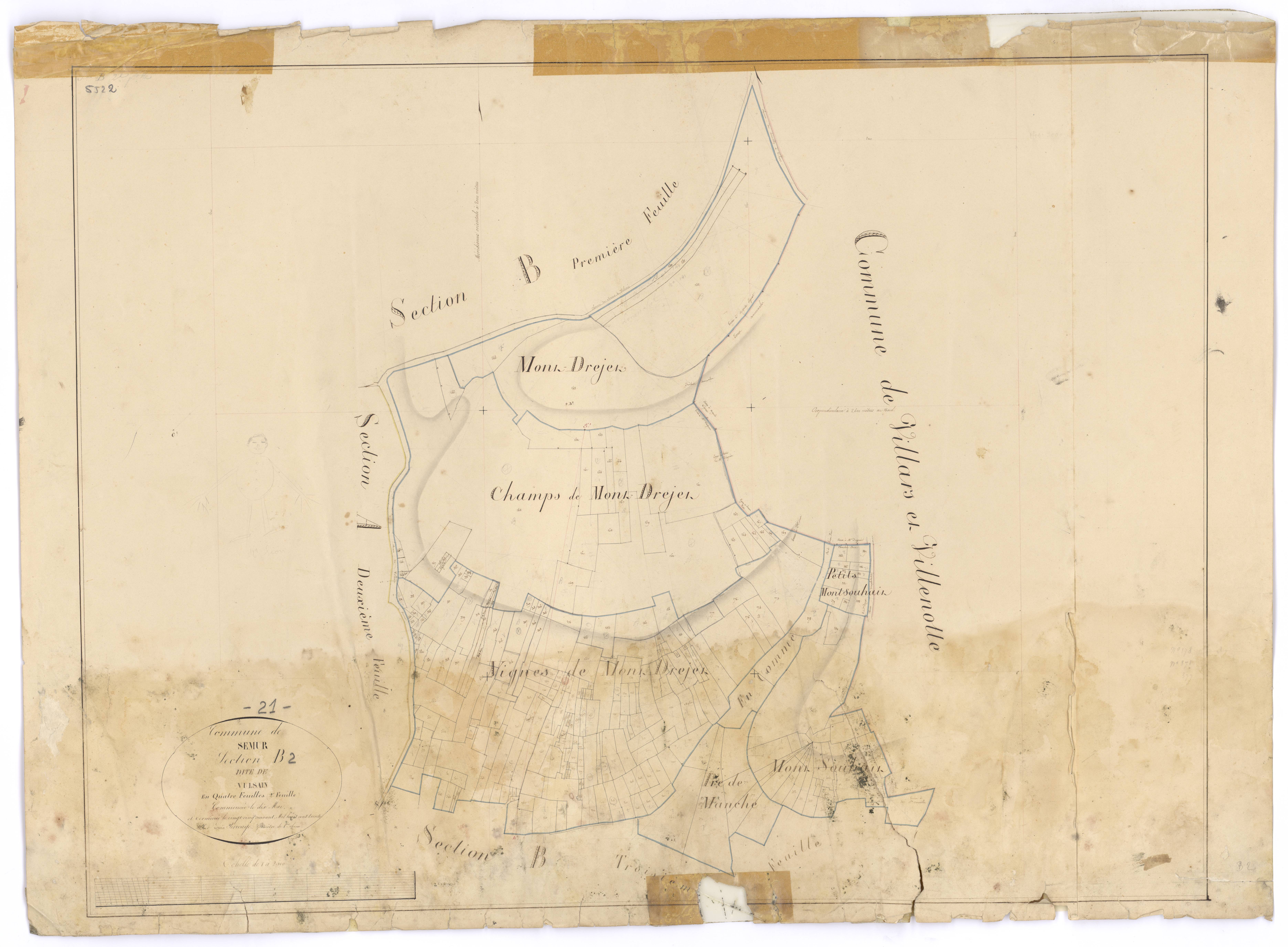 Semur-en-Auxois - Section B2 - 3 P PLAN 603/5