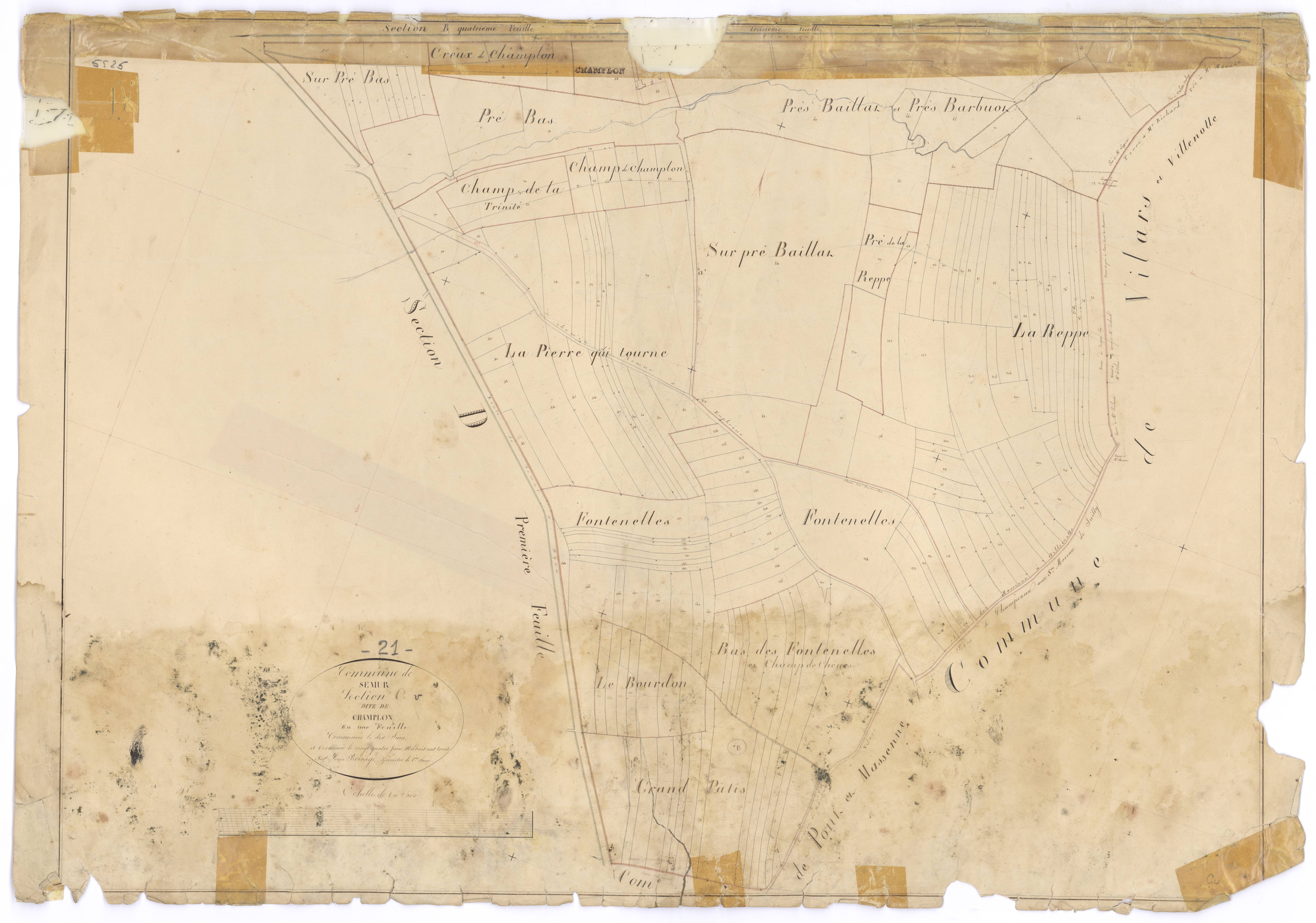 Semur-en-Auxois - Section C - 3 P PLAN 603/8