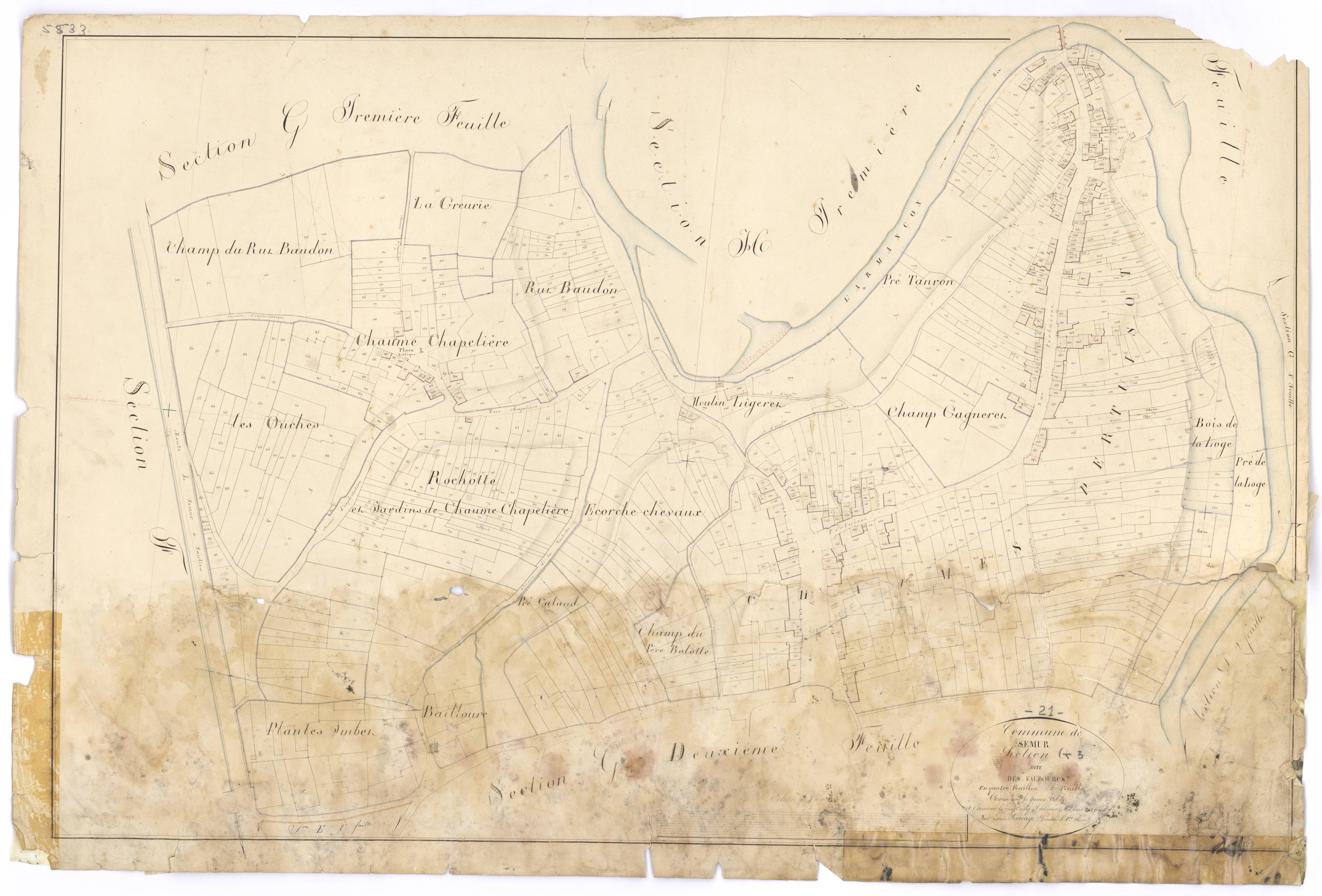 Semur-en-Auxois - Section G3 - 3 P PLAN 603/16