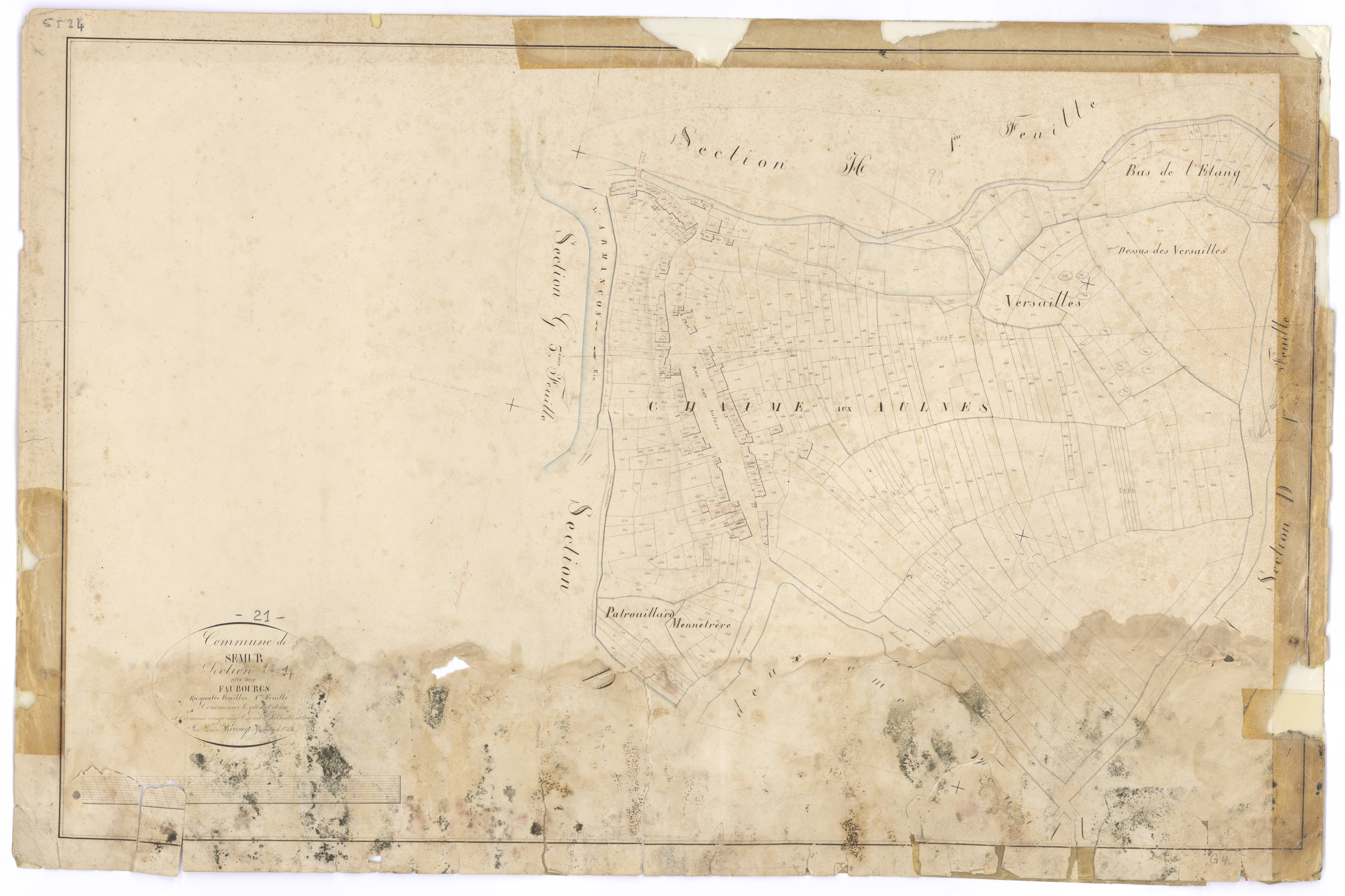 Semur-en-Auxois - Section G4 - 3 P PLAN 603/17
