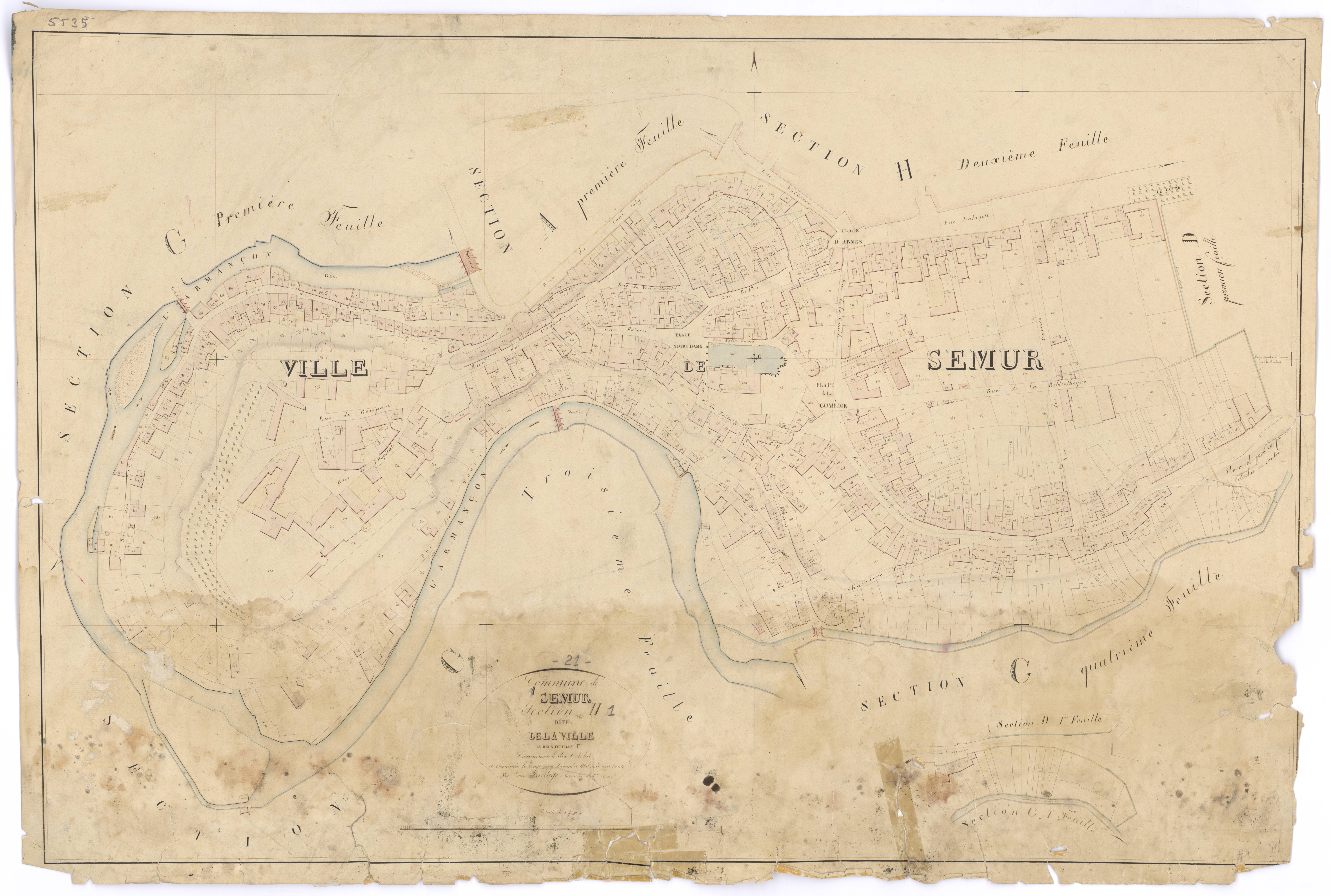 Semur-en-Auxois - Section H1 - 3 P PLAN 603/18