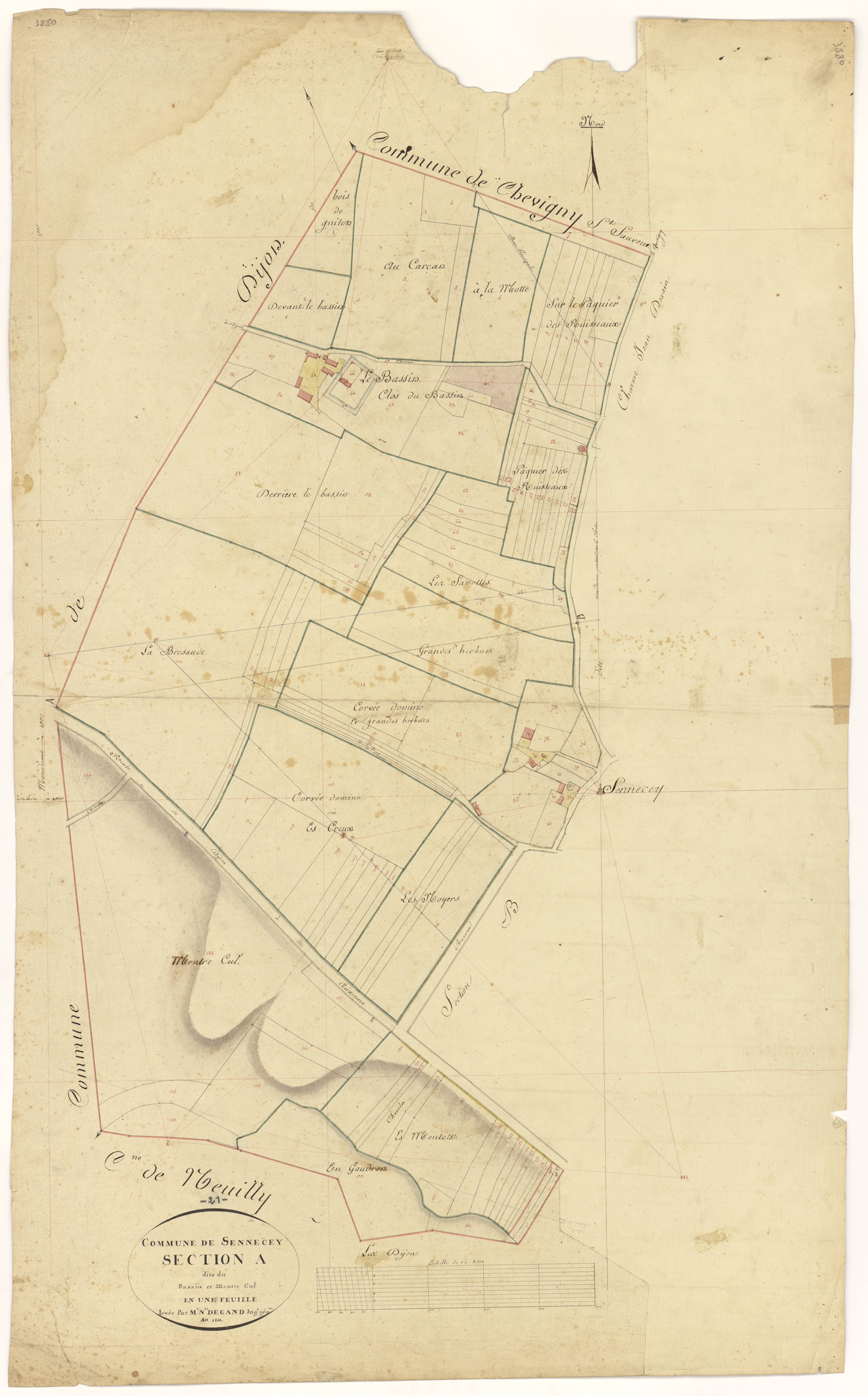 Sennecey-lès-Dijon - Section A - 3 P PLAN 605/2