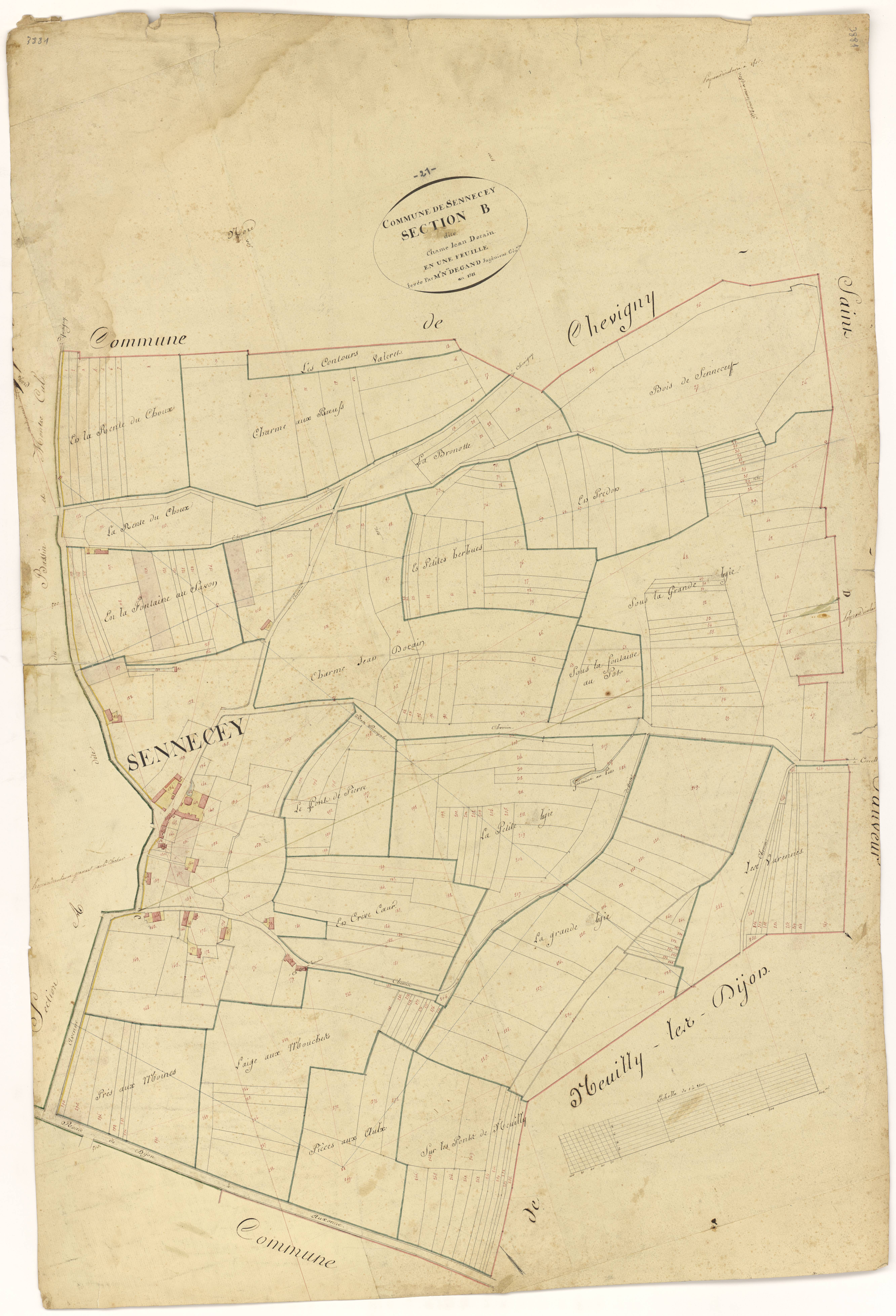 Sennecey-lès-Dijon - Section B - 3 P PLAN 605/3
