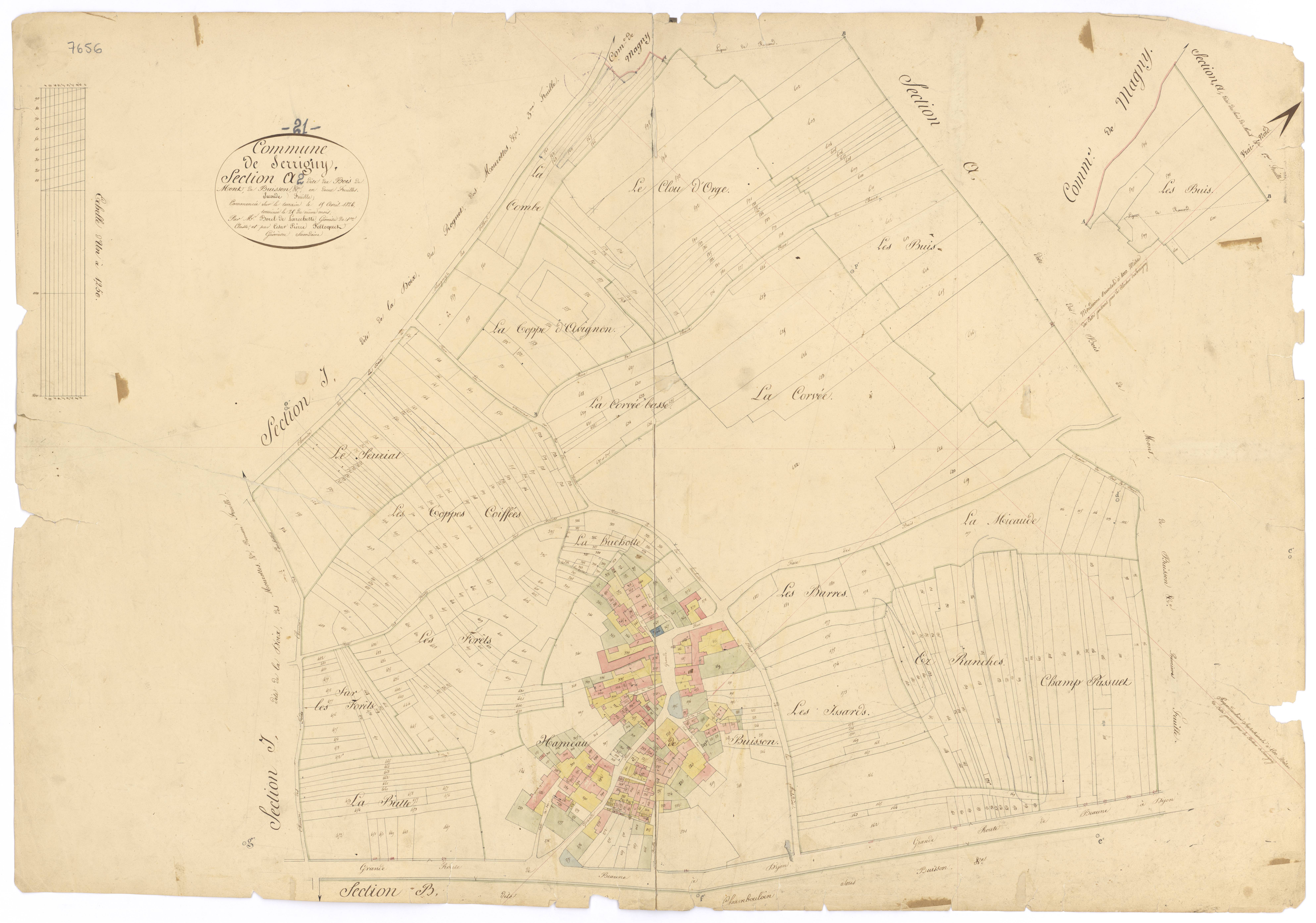 Ladoix-Serrigny - Section A2 - 3 P PLAN 606/3