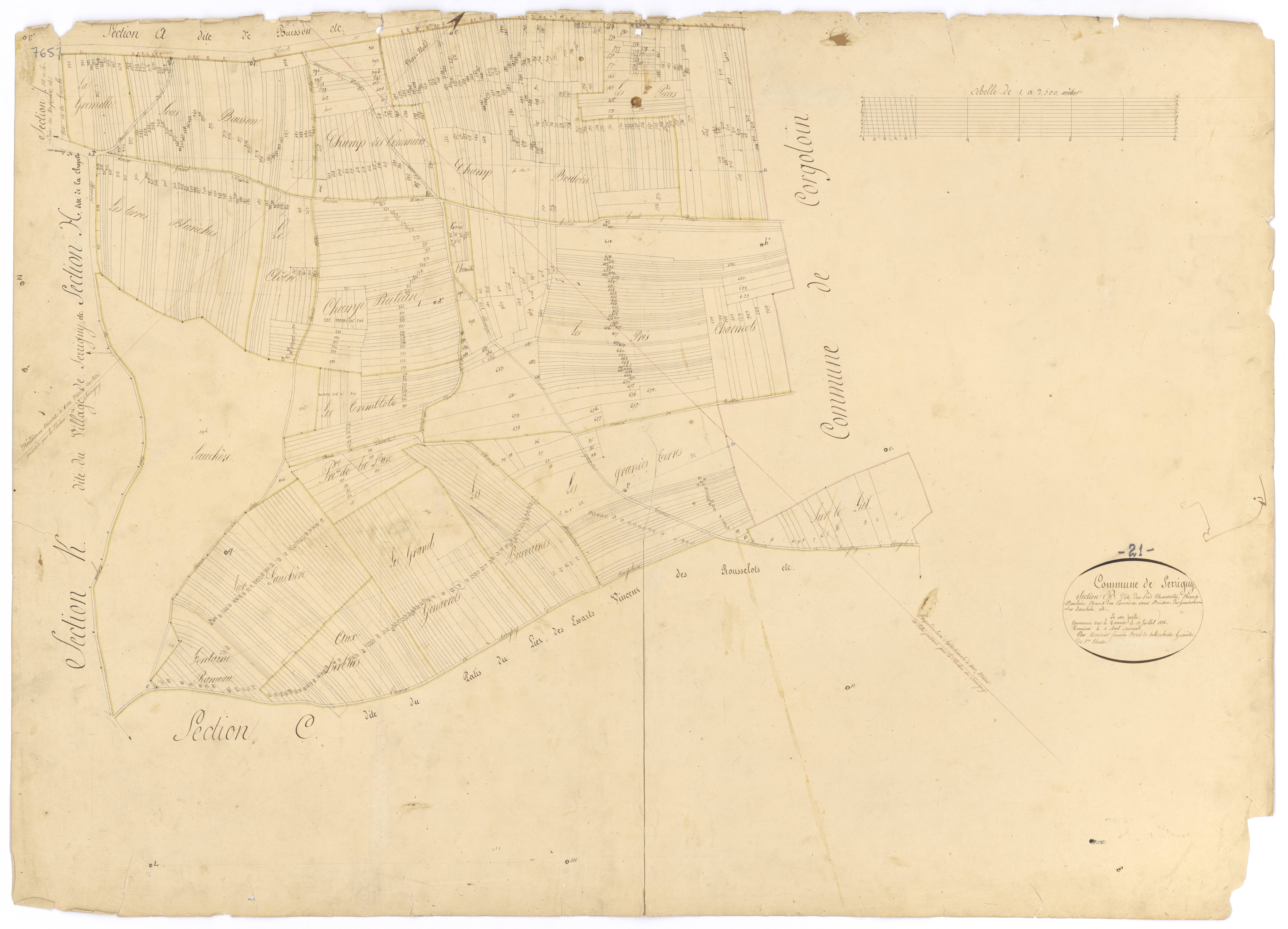 Ladoix-Serrigny - Section B - 3 P PLAN 606/4