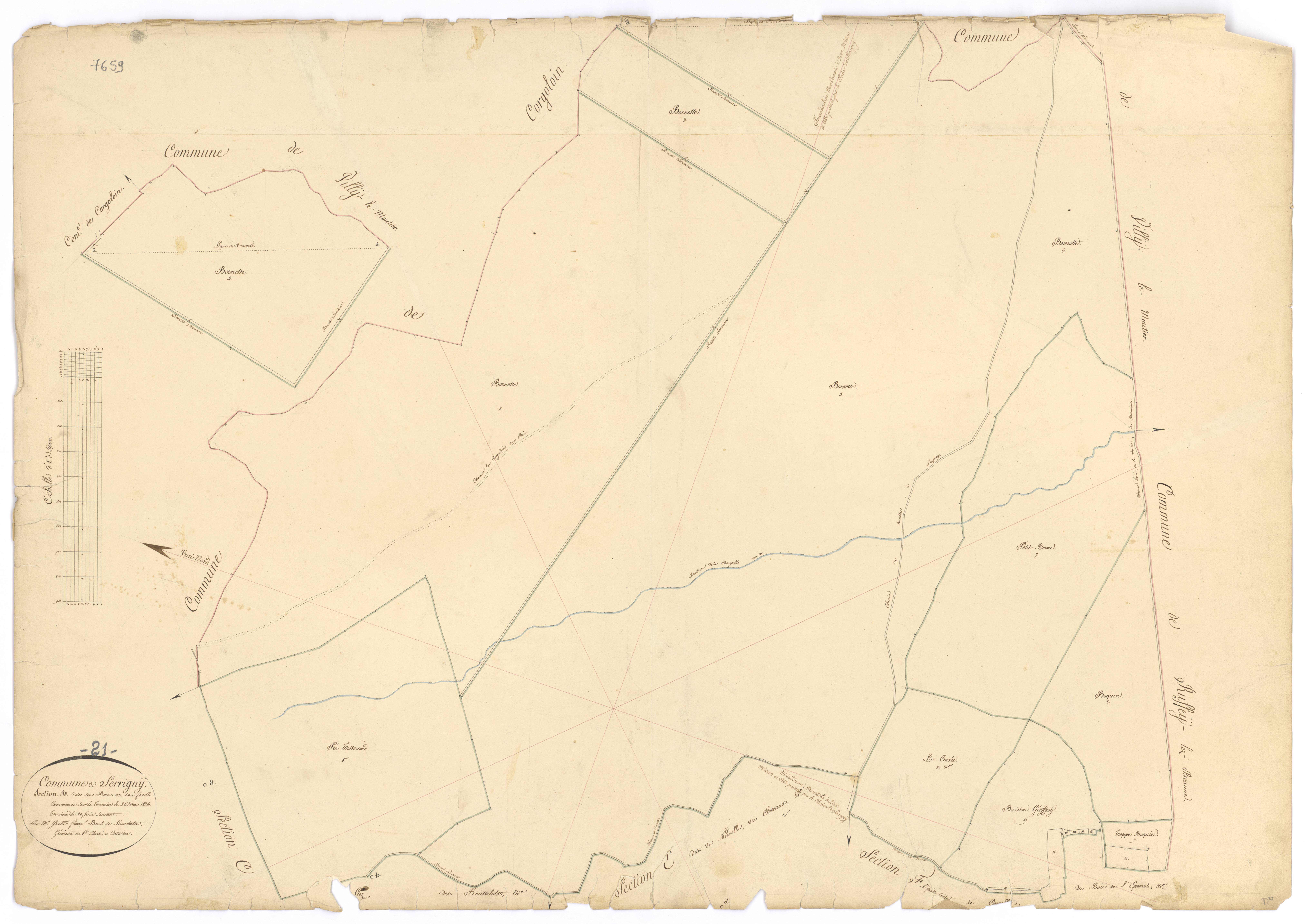 Ladoix-Serrigny - Section D - 3 P PLAN 606/6