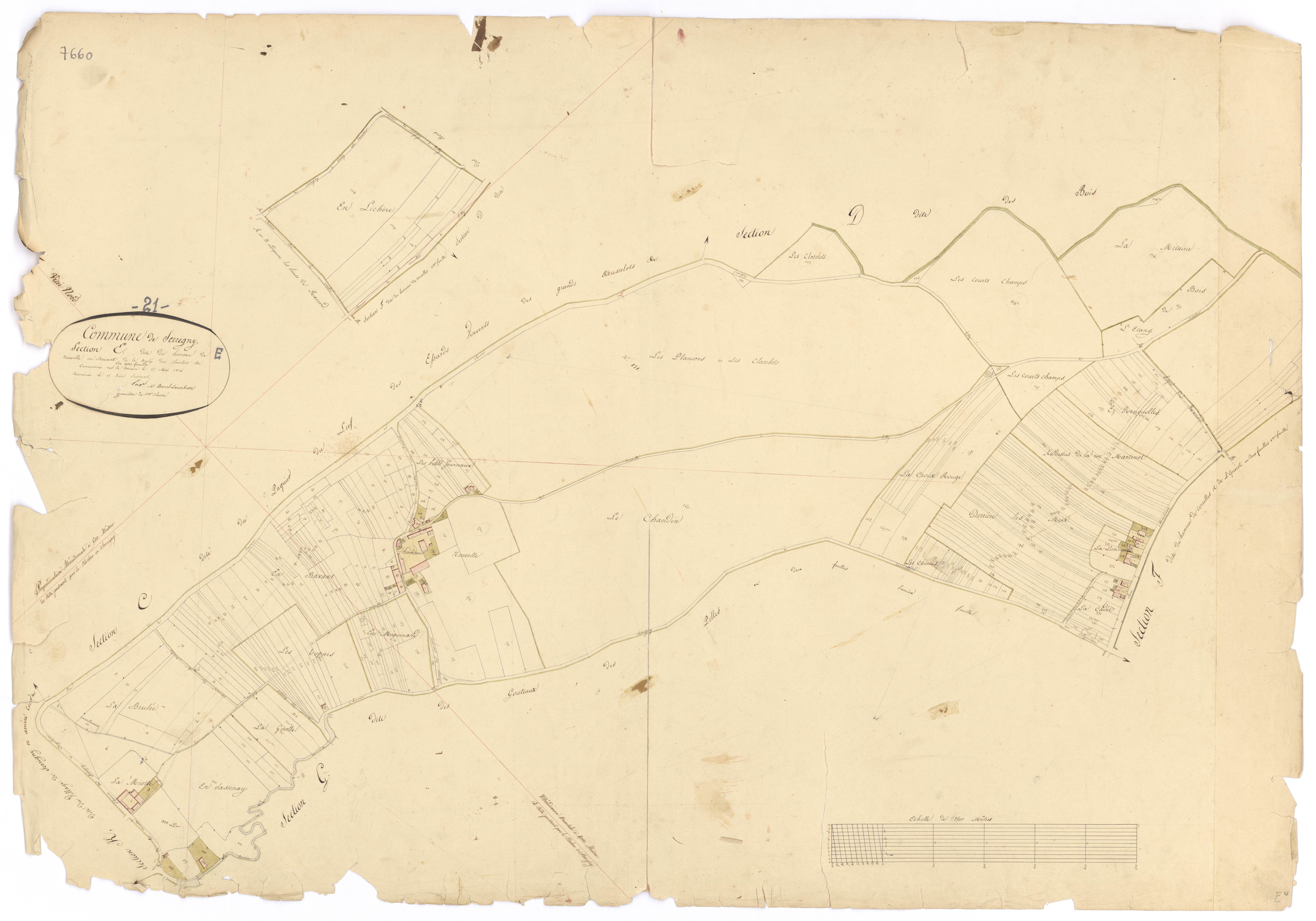 Ladoix-Serrigny - Section E - 3 P PLAN 606/7