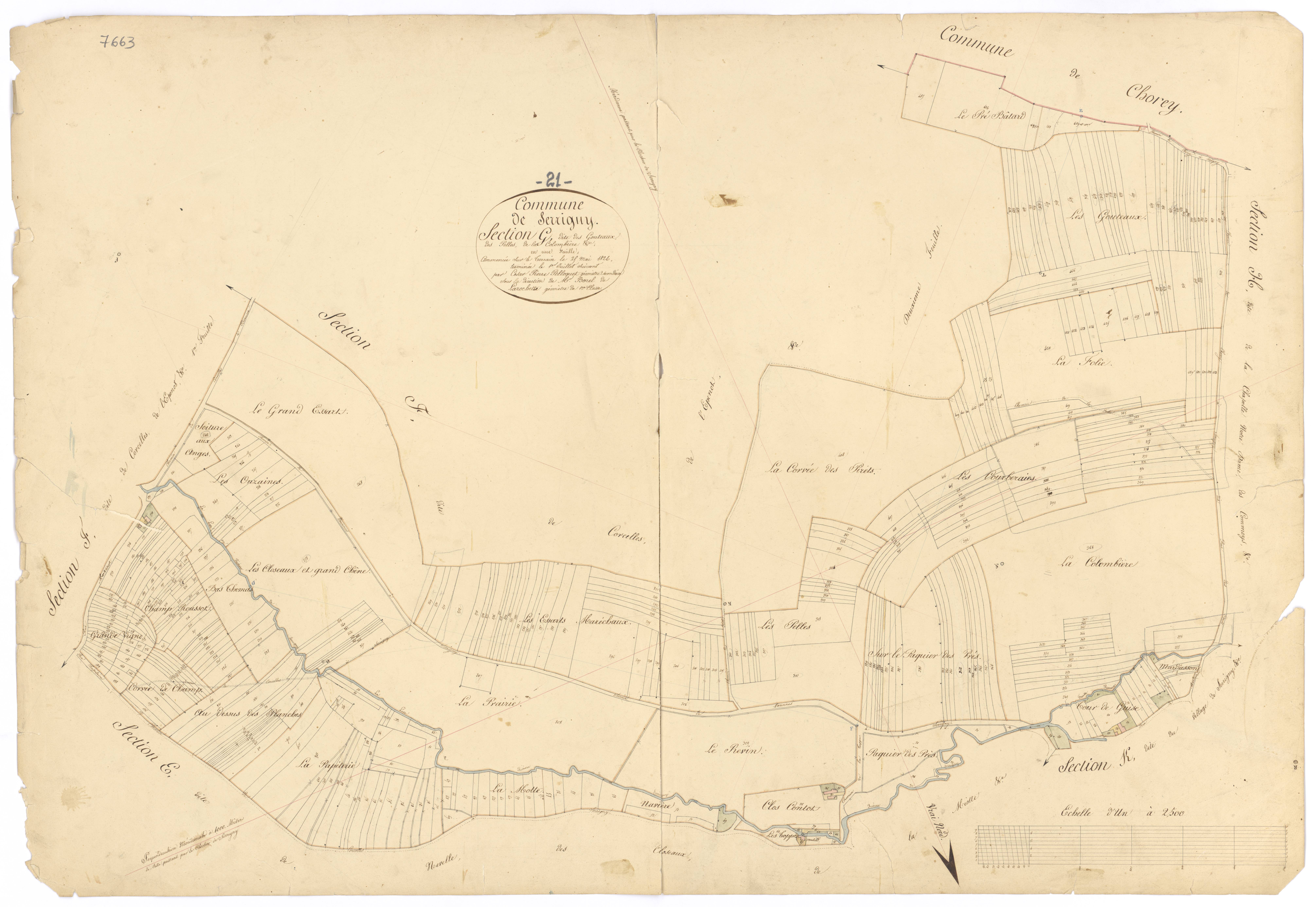 Ladoix-Serrigny - Section G - 3 P PLAN 606/10