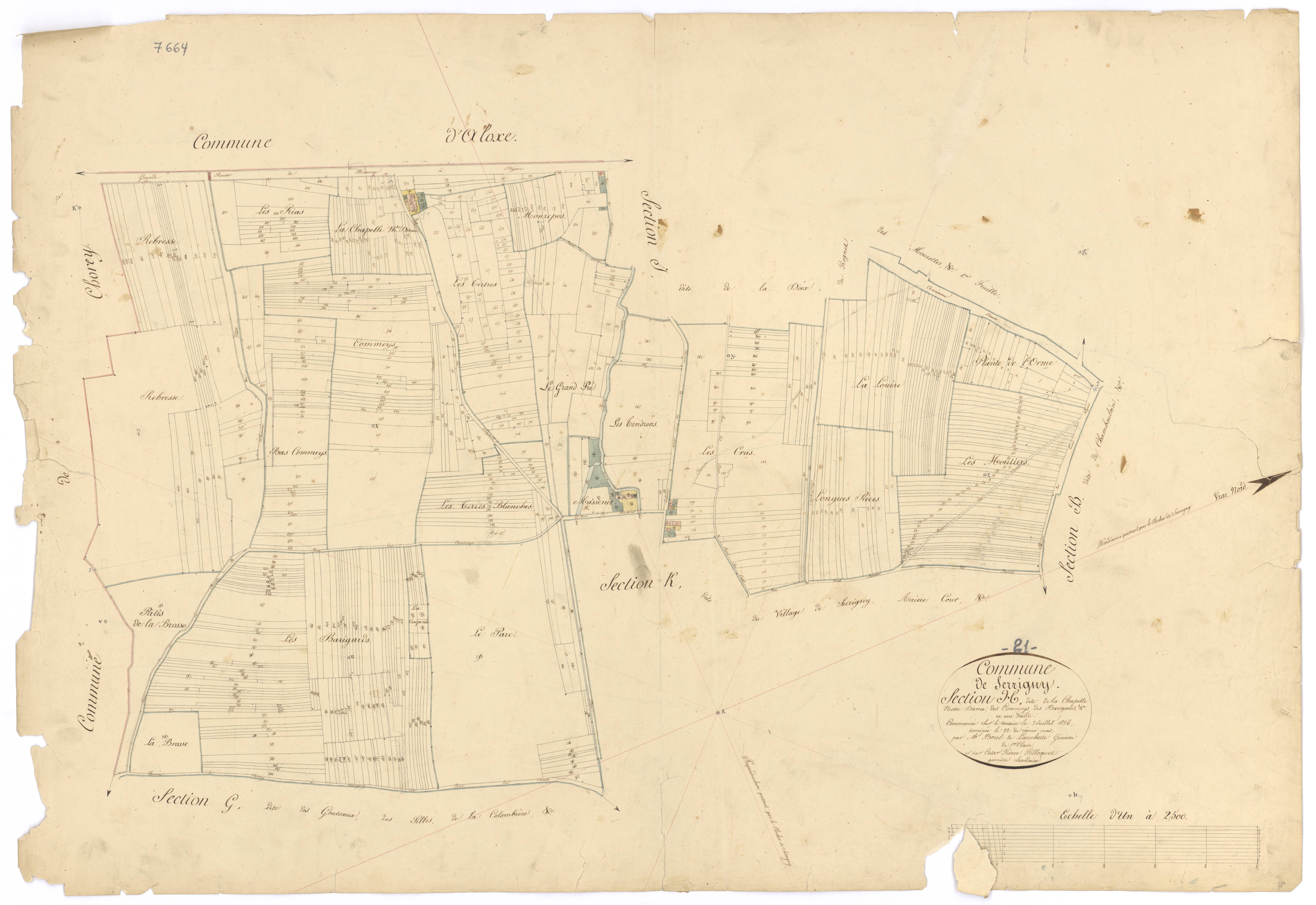 Ladoix-Serrigny - Section H - 3 P PLAN 606/11