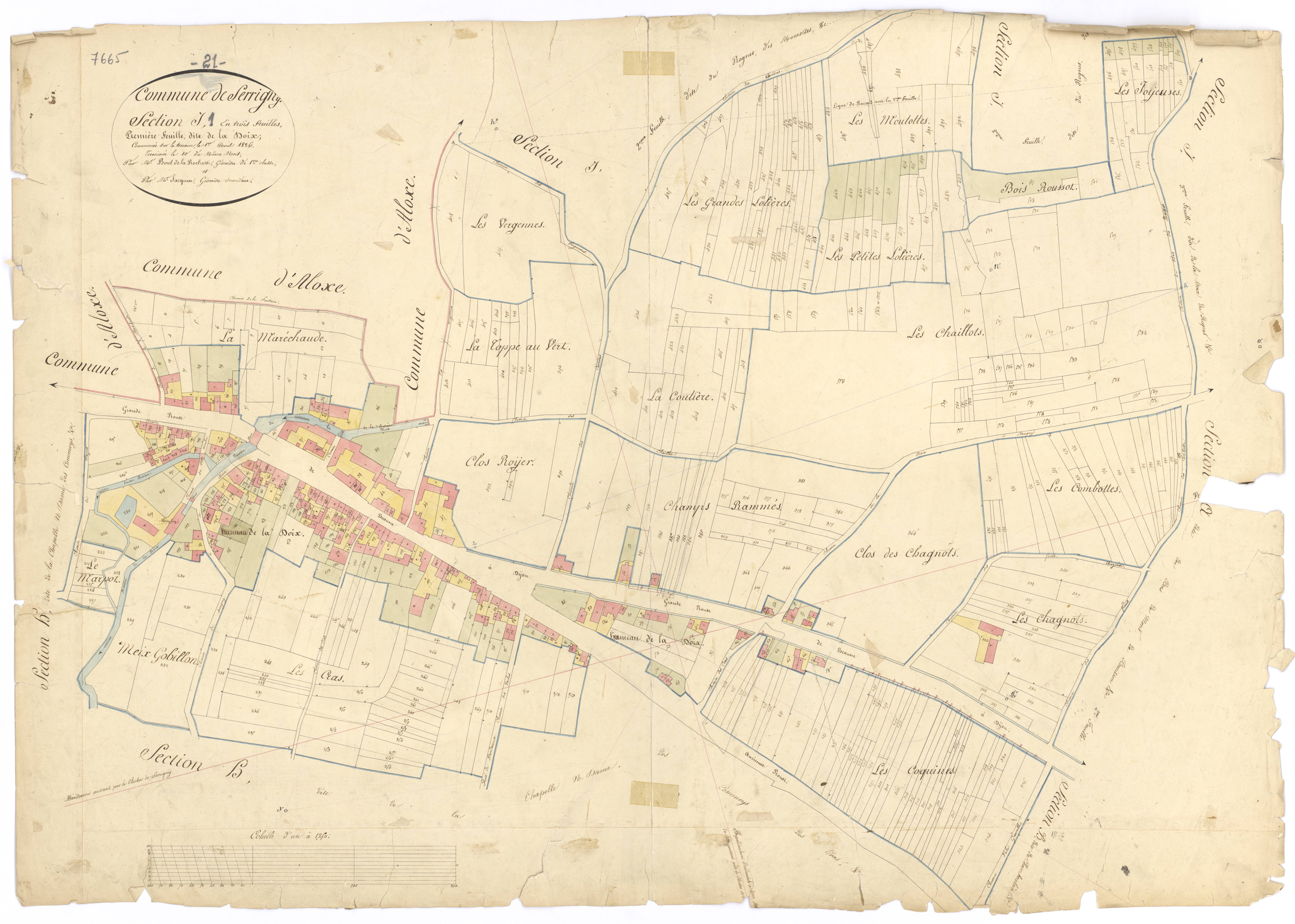 Ladoix-Serrigny - Section I1 - 3 P PLAN 606/12