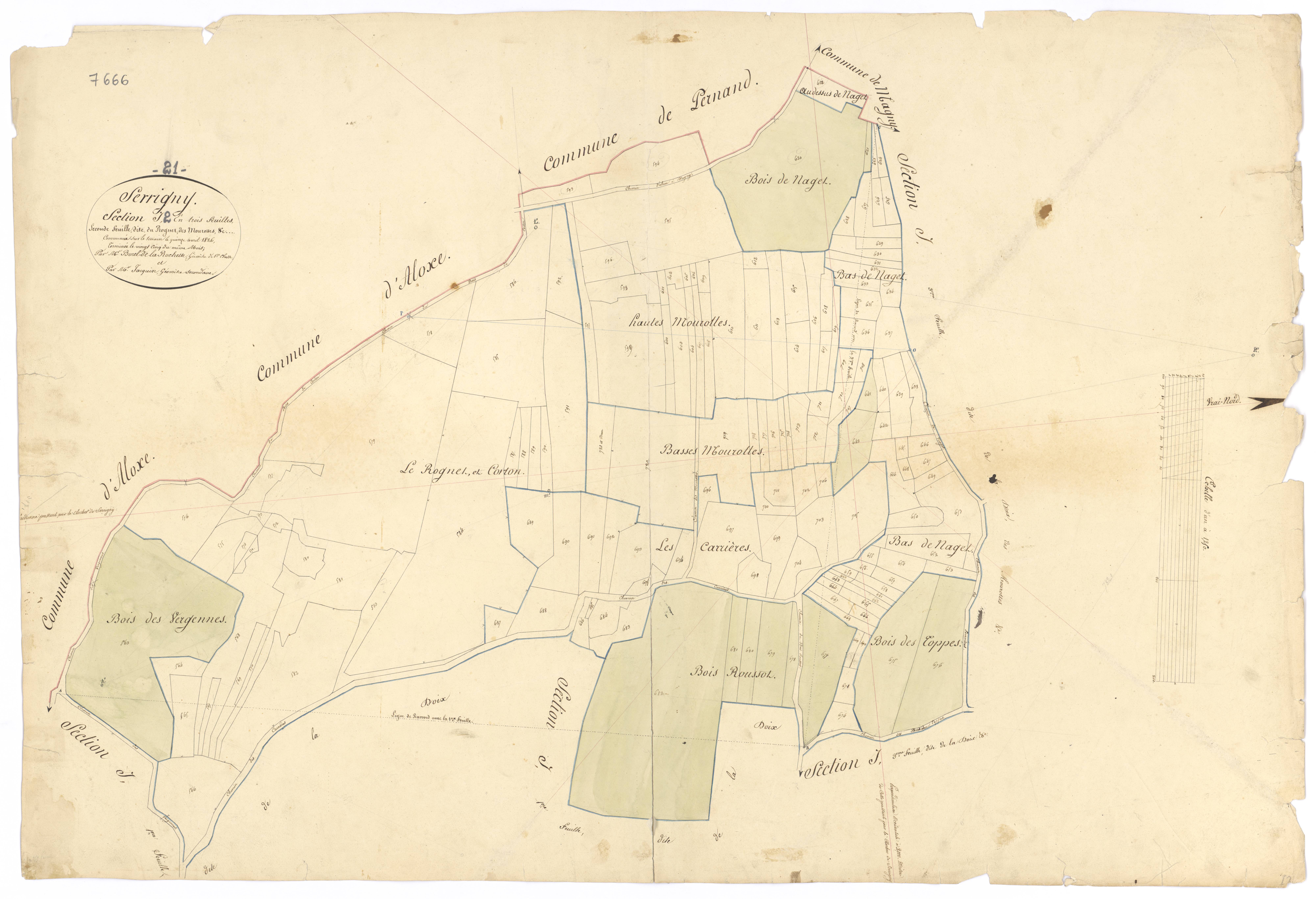 Ladoix-Serrigny - Section I2 - 3 P PLAN 606/13