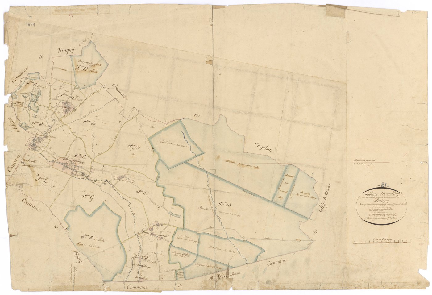 Ladoix-Serrigny - Tableau d'assemblage - 3 P PLAN 606/1