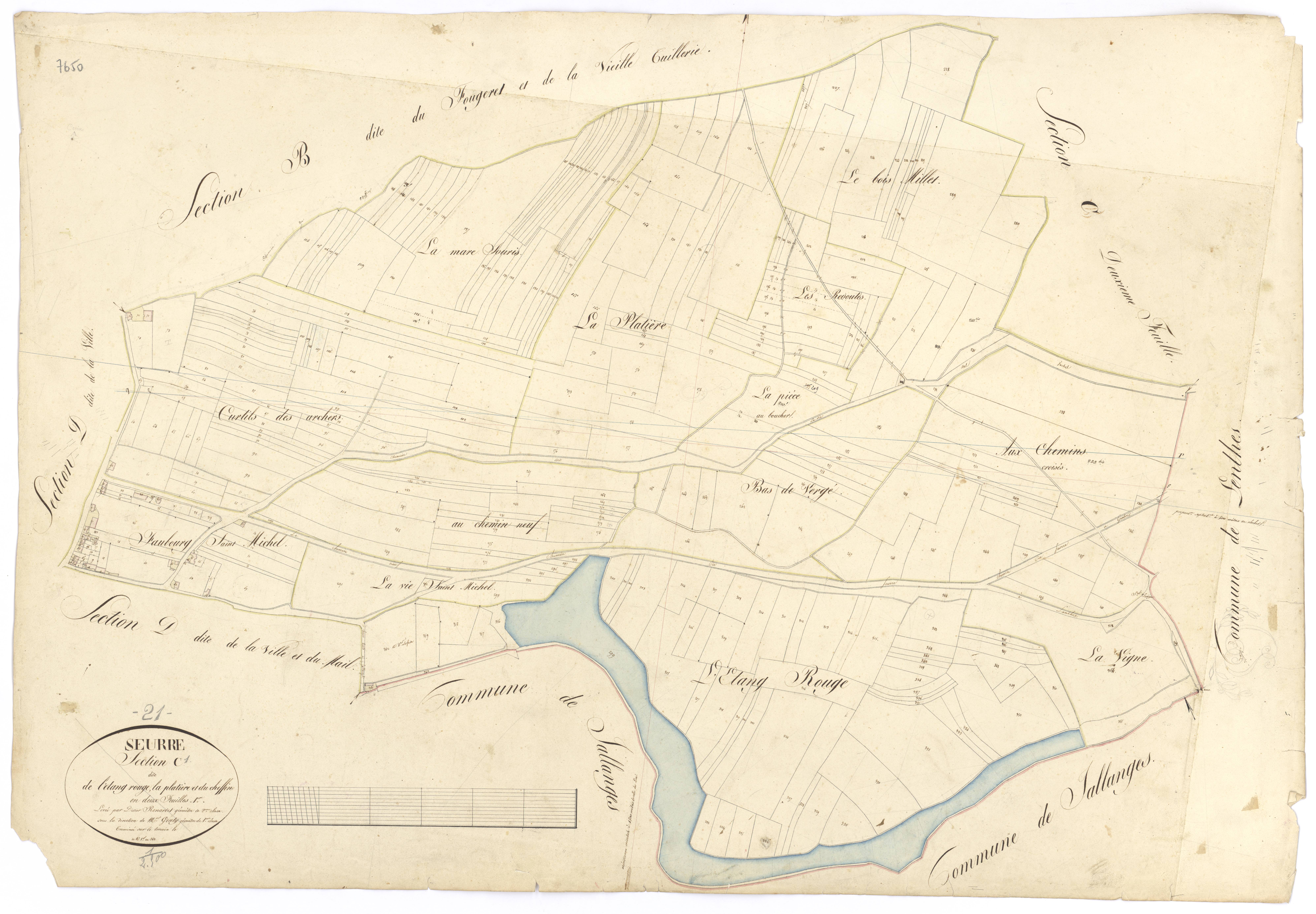 Seurre - Section C1 - 3 P PLAN 607/5