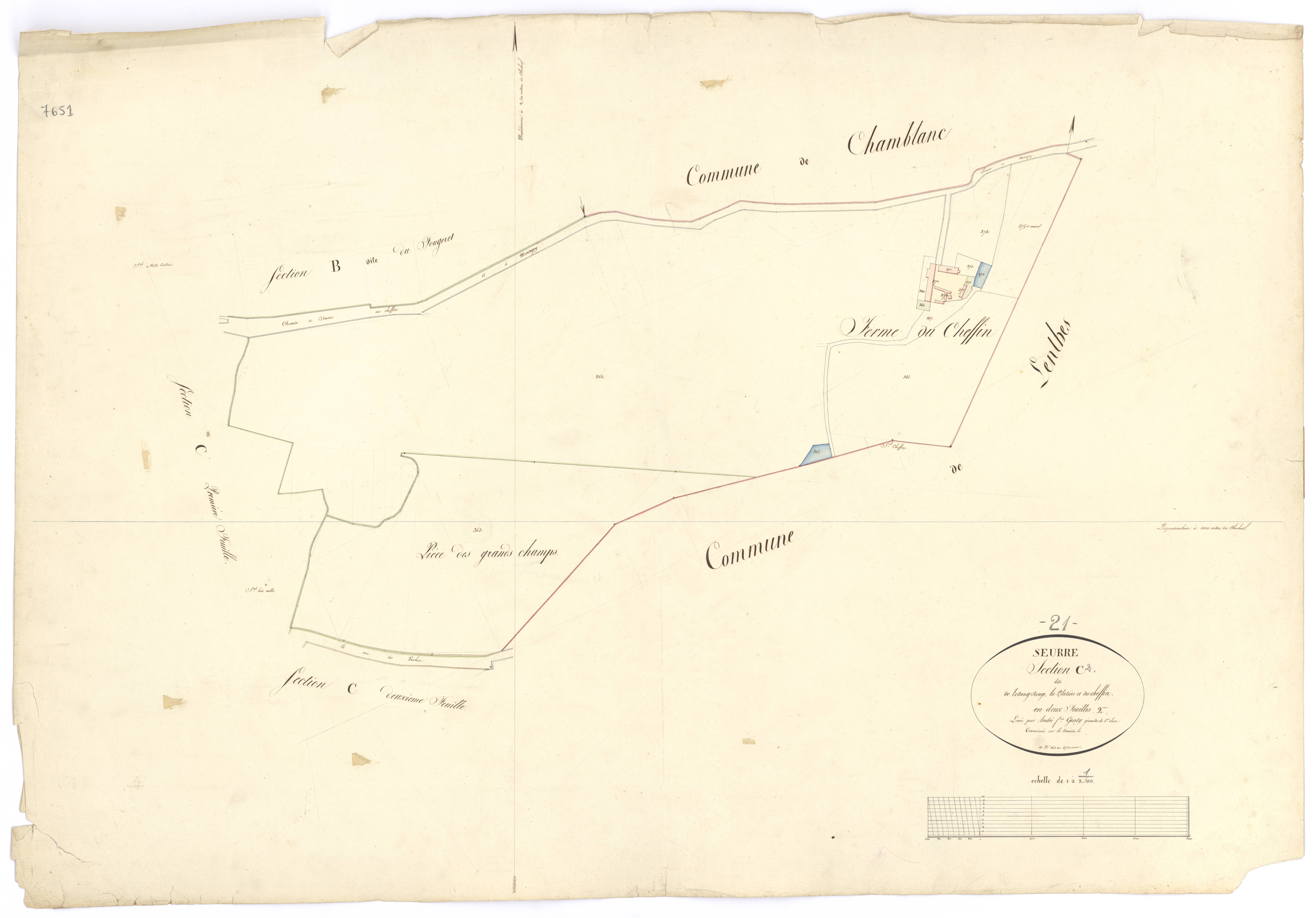Seurre - Section C2 - 3 P PLAN 607/6