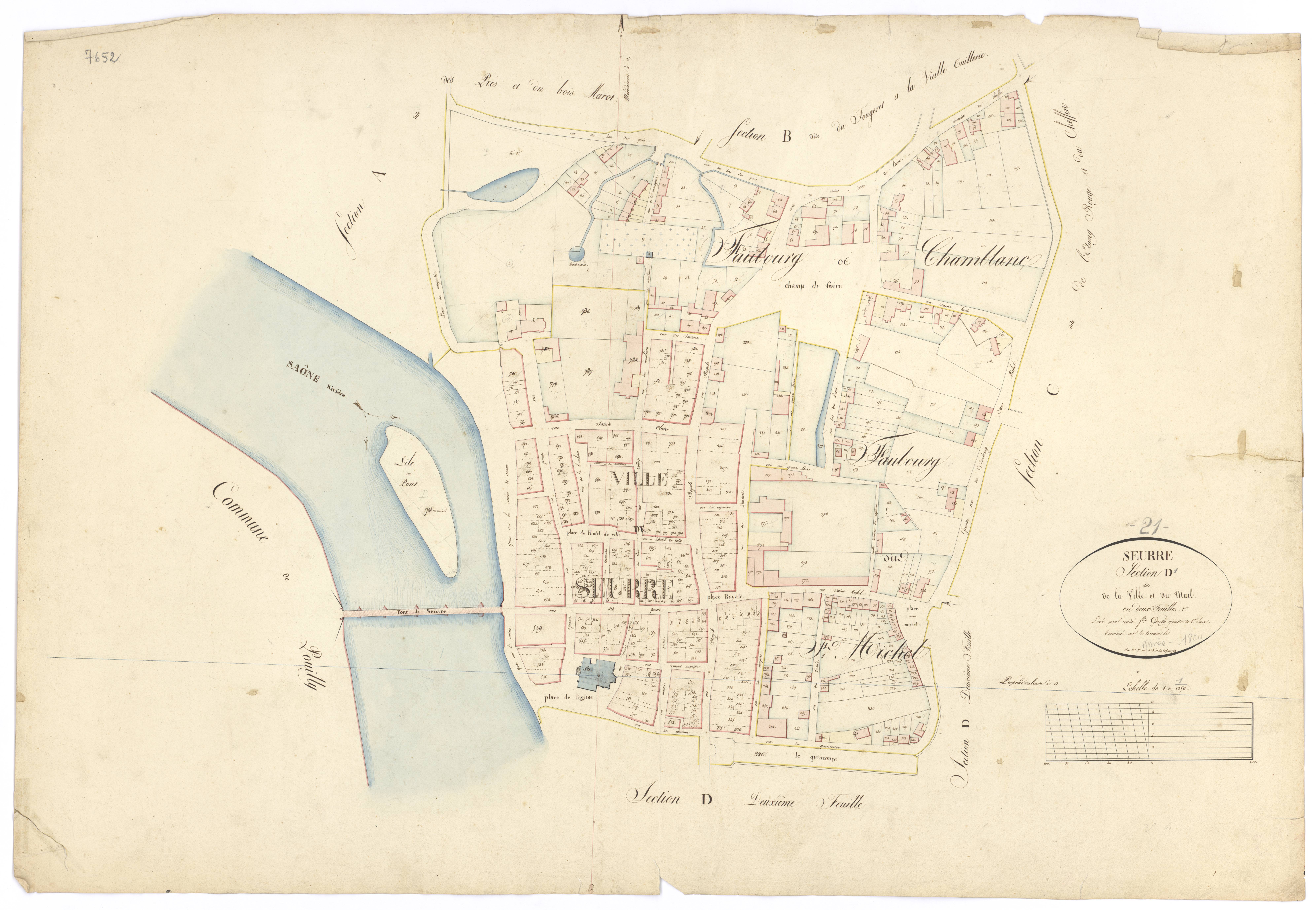 Seurre - Section D1 - 3 P PLAN 607/7