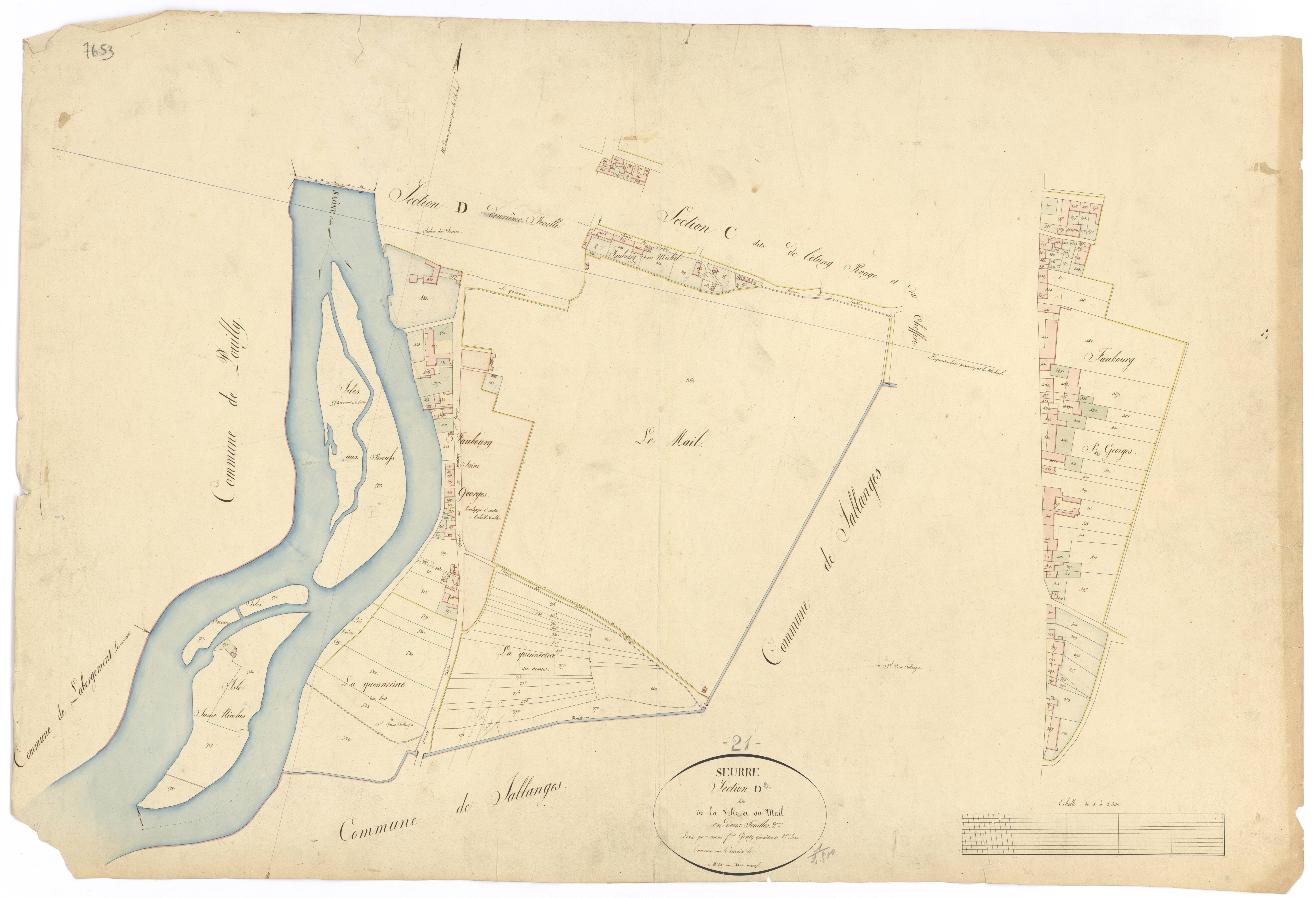 Seurre - Section D2 - 3 P PLAN 607/8