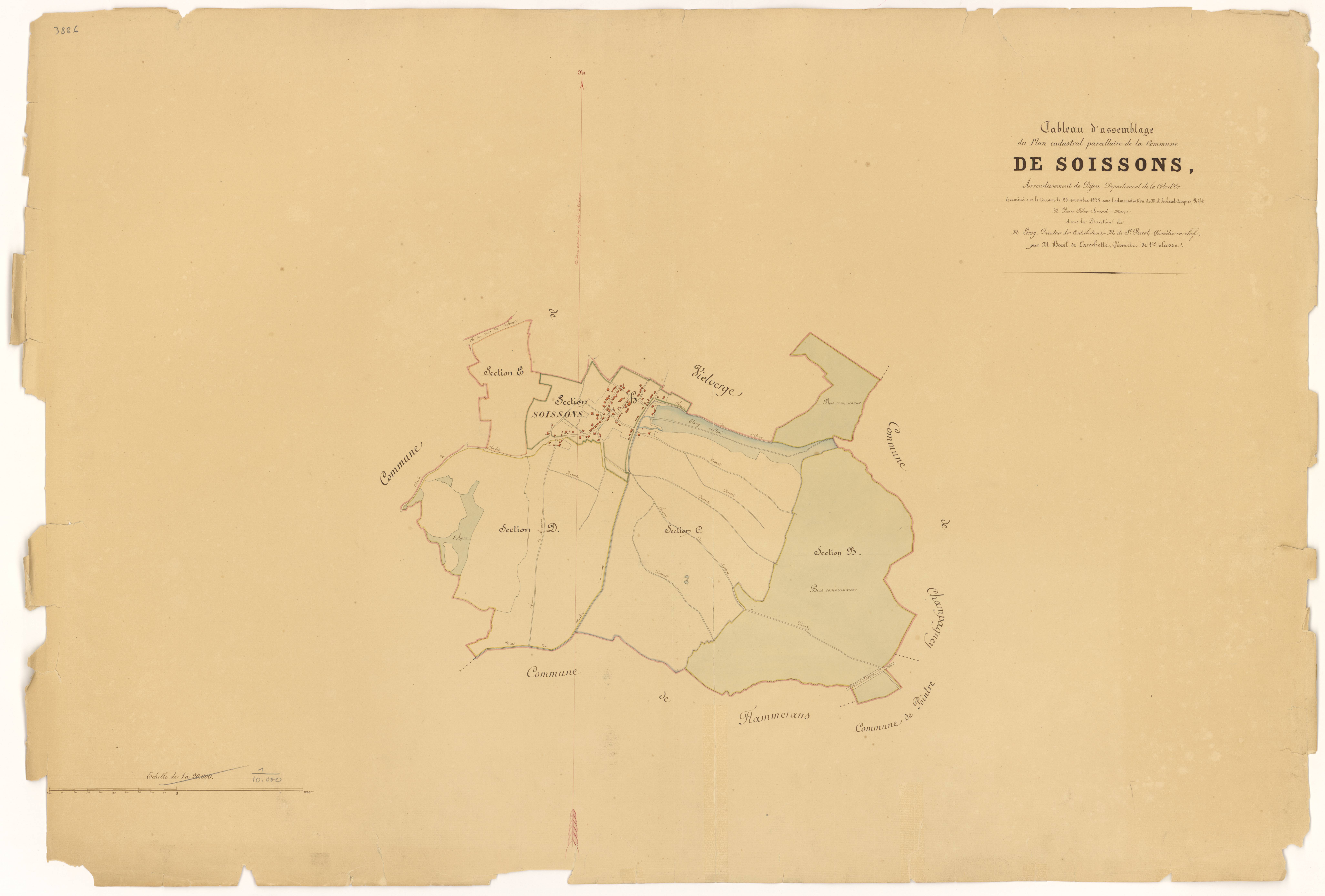 Soissons-sur-Nacey - Tableau d'assemblage - 3 P PLAN 610/1
