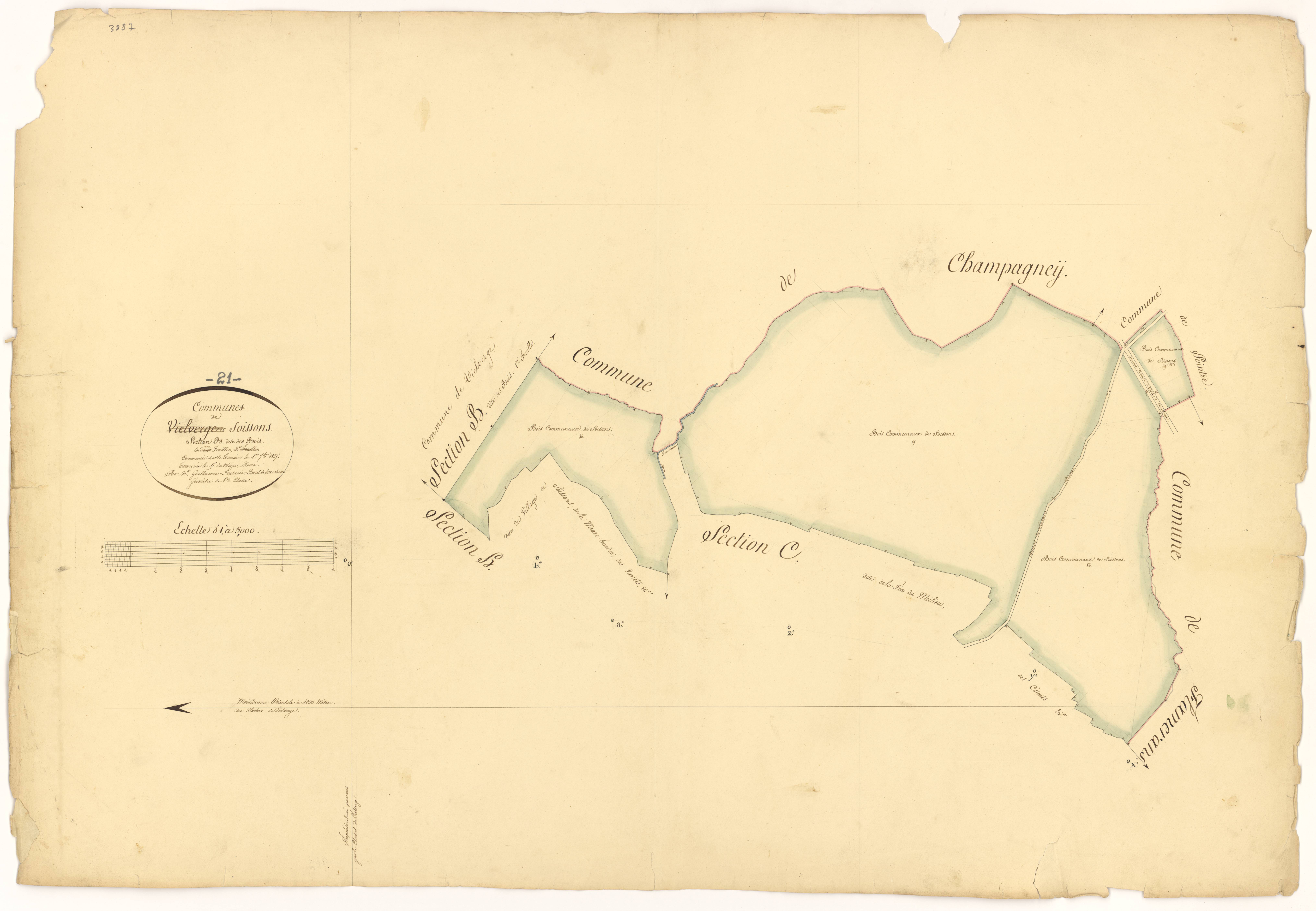 Soissons-sur-Nacey - Section B - 3 P PLAN 610/2
