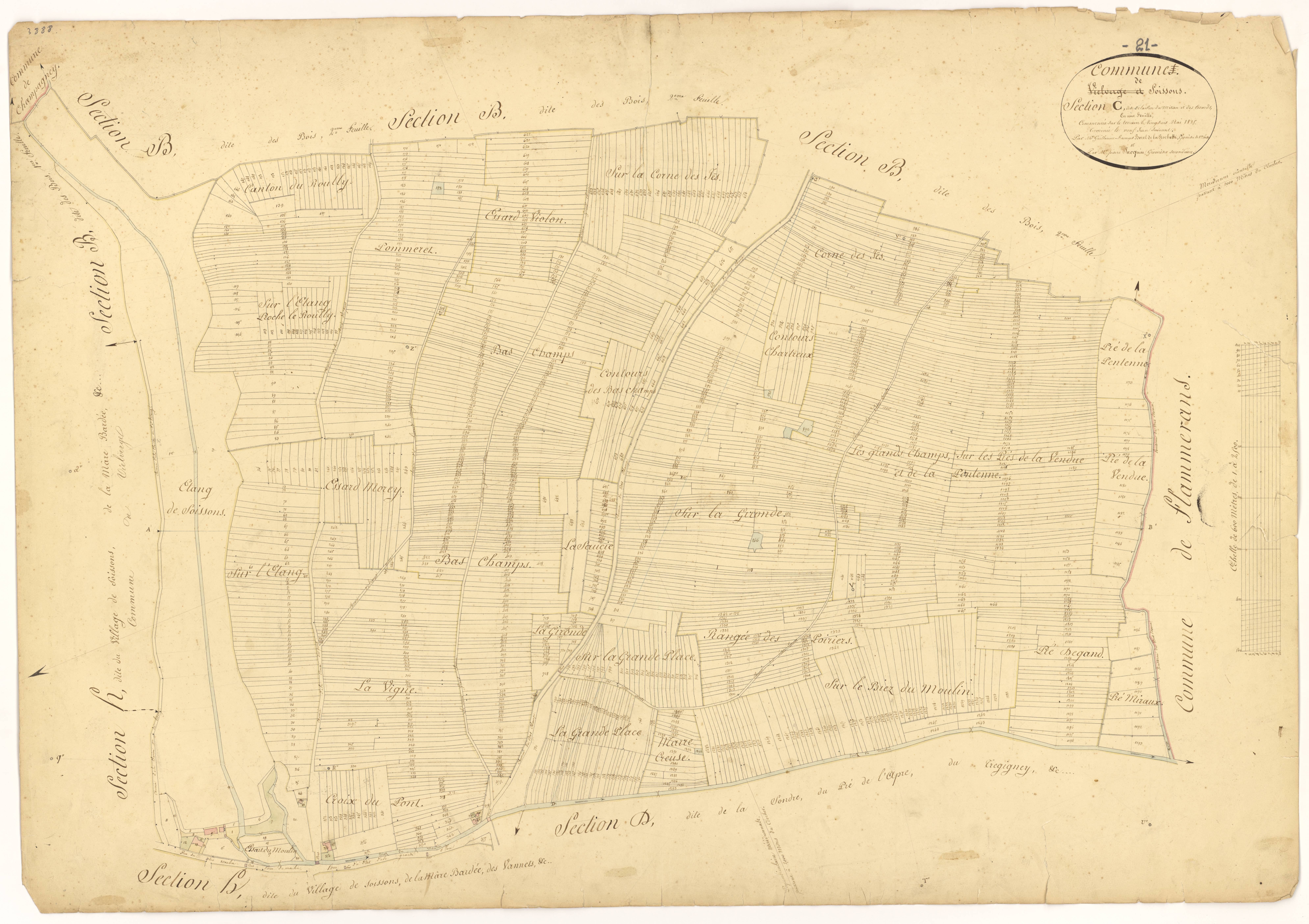 Soissons-sur-Nacey - Section C - 3 P PLAN 610/3