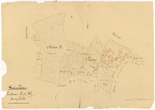 Soissons-sur-Nacey - Sections E et H - 3 P PLAN 610/5