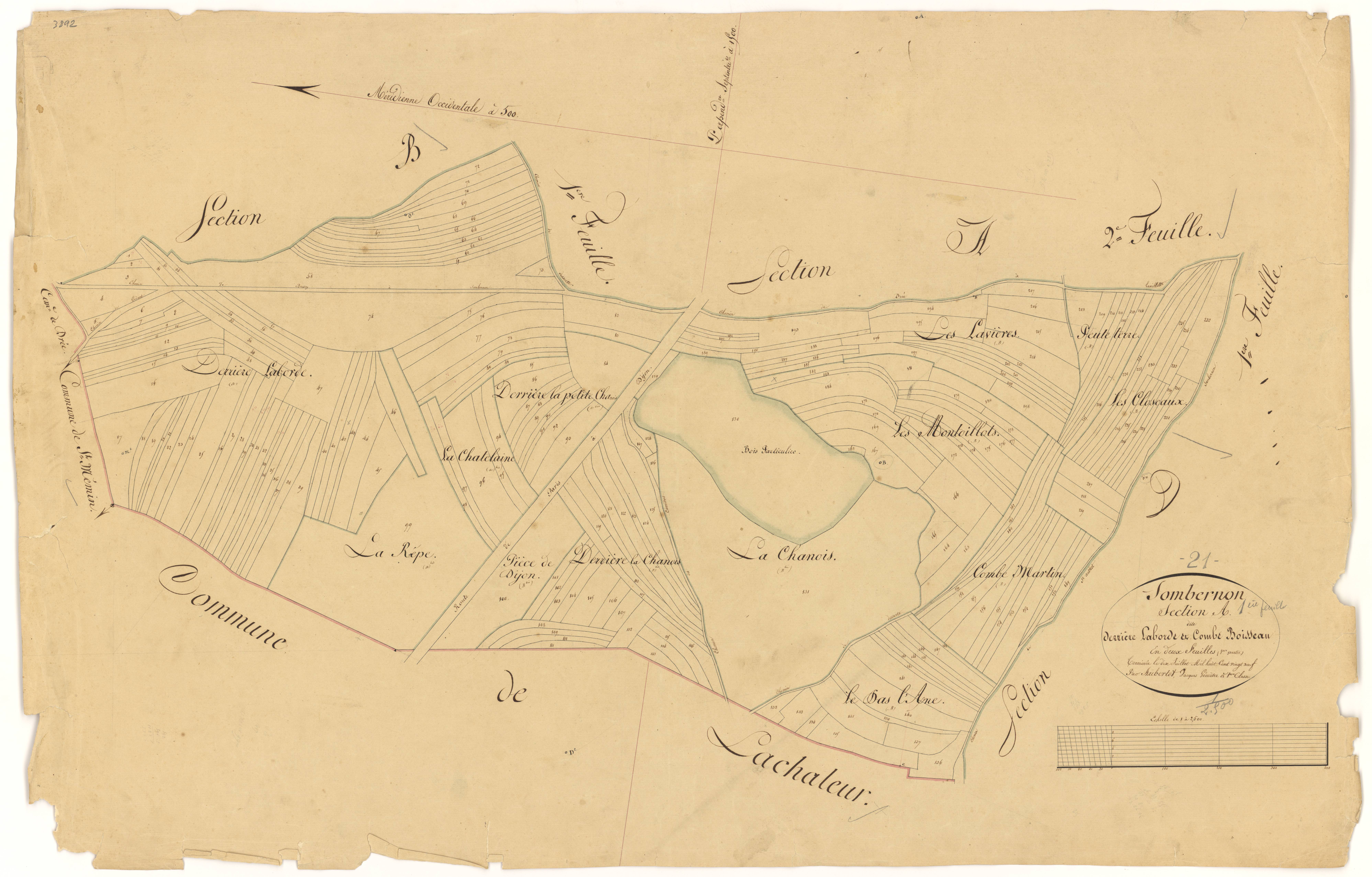 Sombernon - Section A1 - 3 P PLAN 611/2