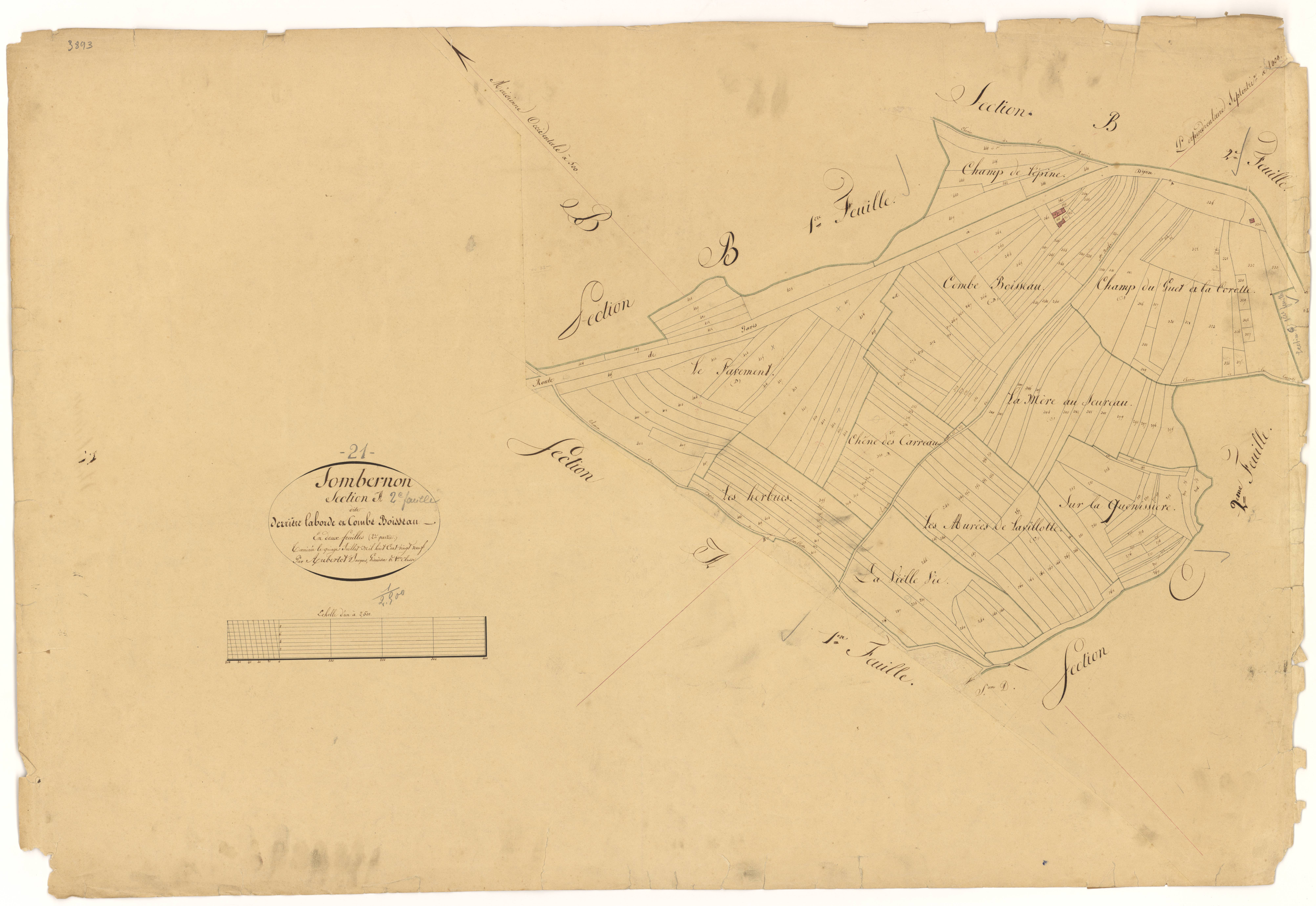 Sombernon - Section A2 - 3 P PLAN 611/3