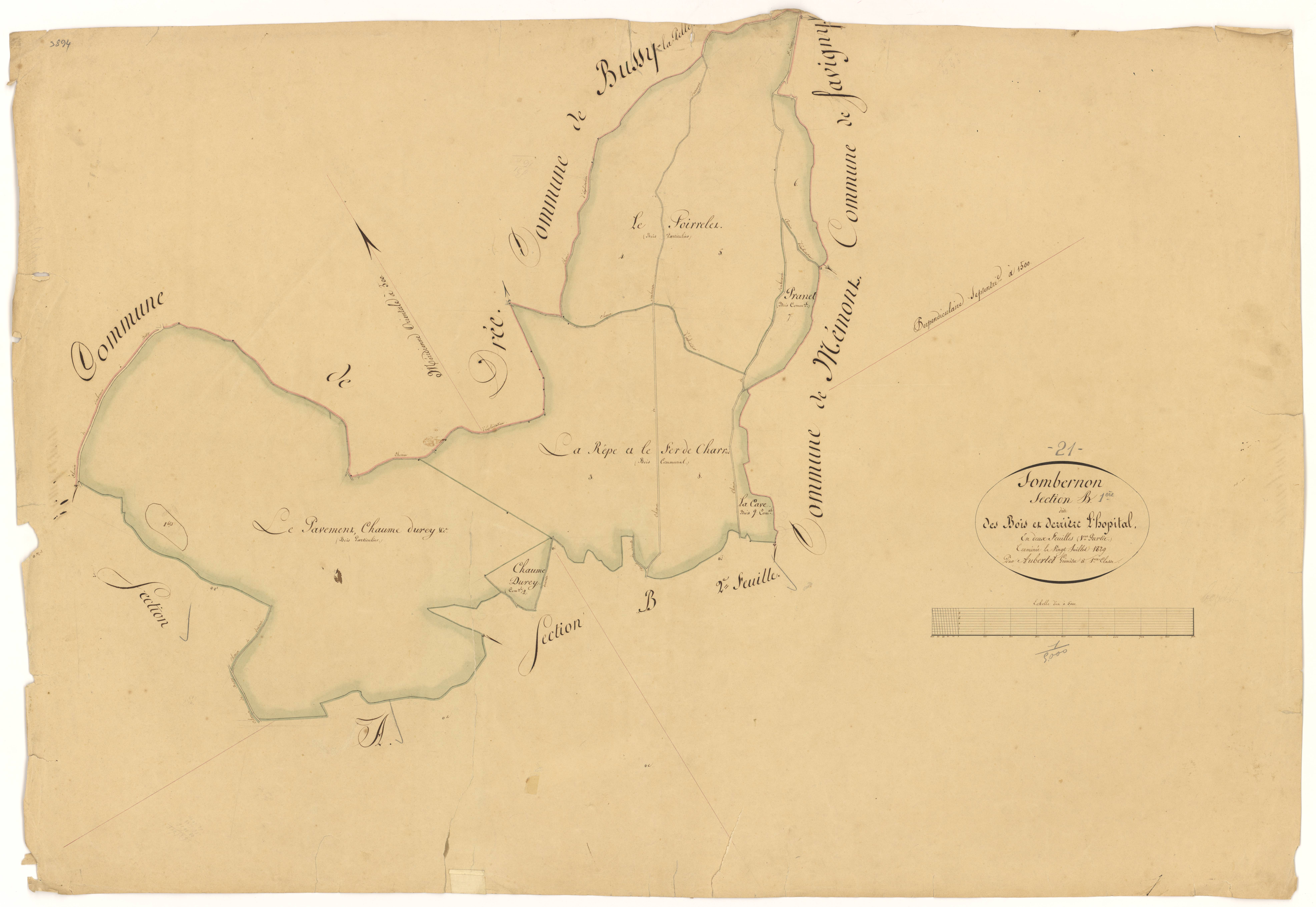 Sombernon - Section B1 - 3 P PLAN 611/4